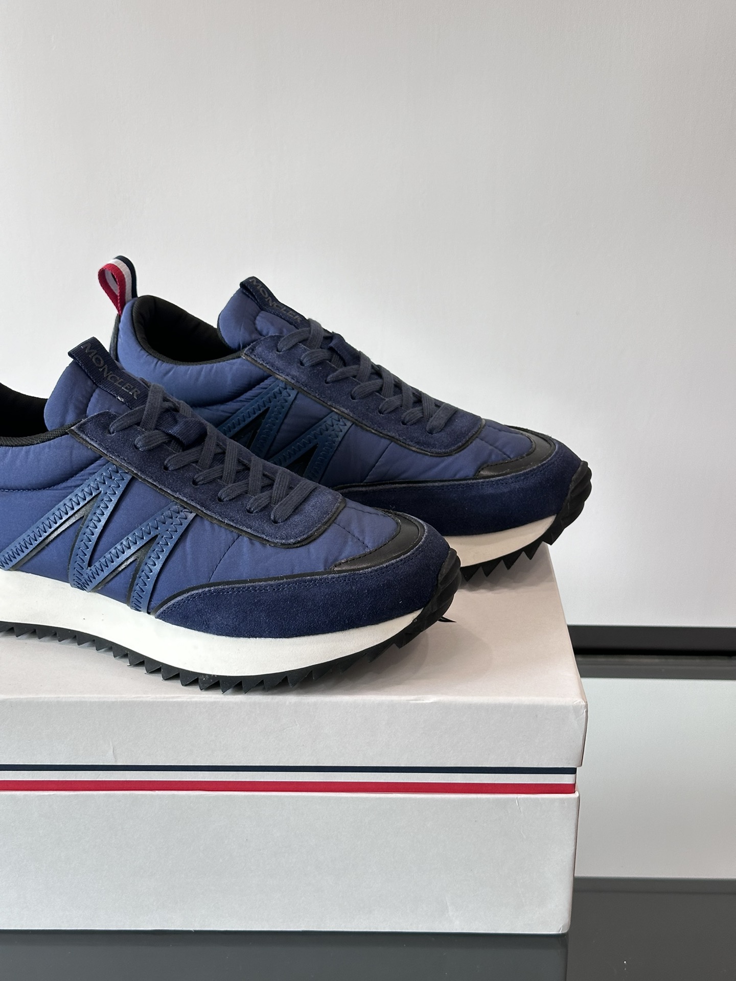 Moncler Pacey Platform Sneakers Navy
