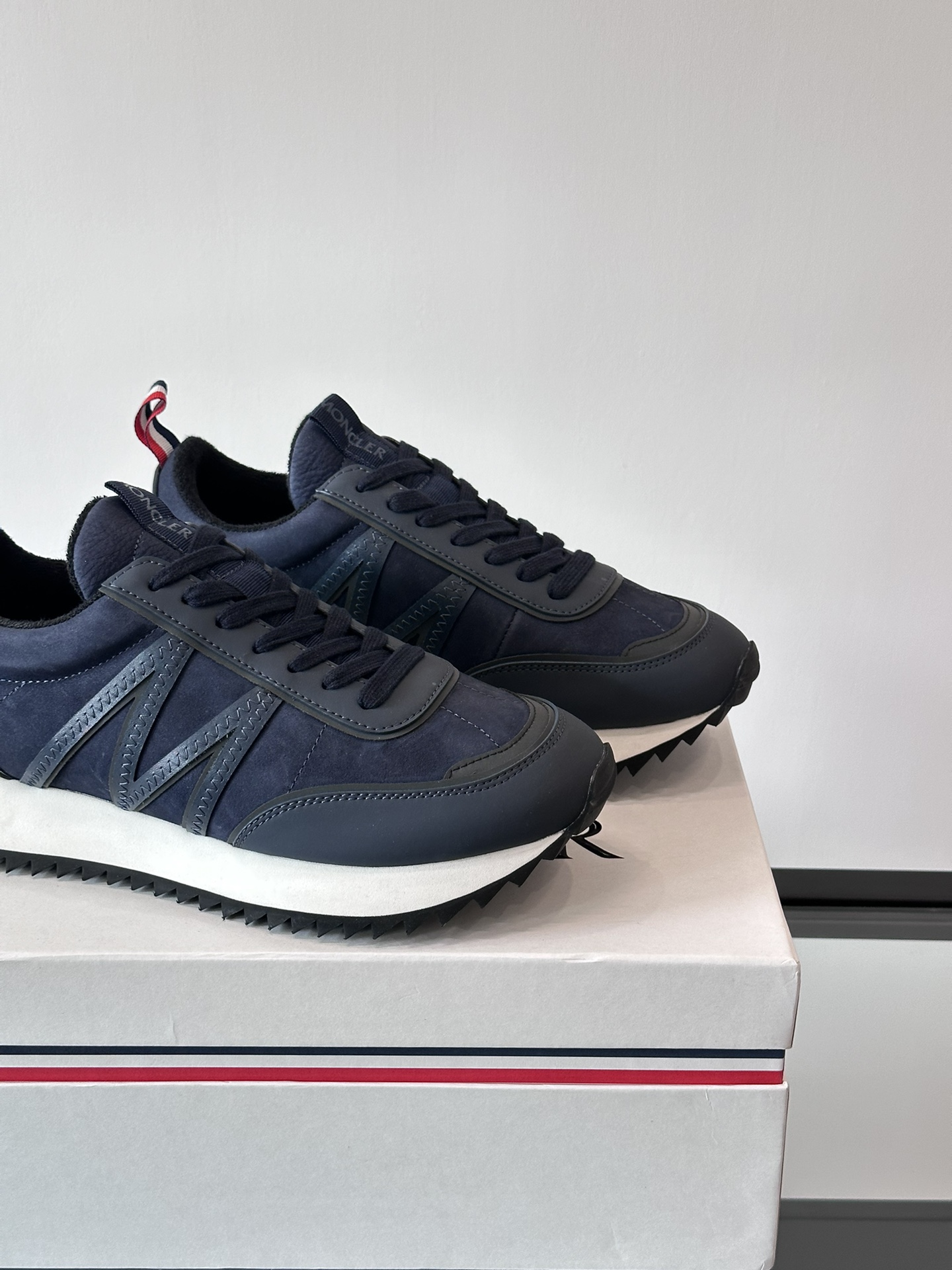 Moncler Pacey Platform Sneakers Navy