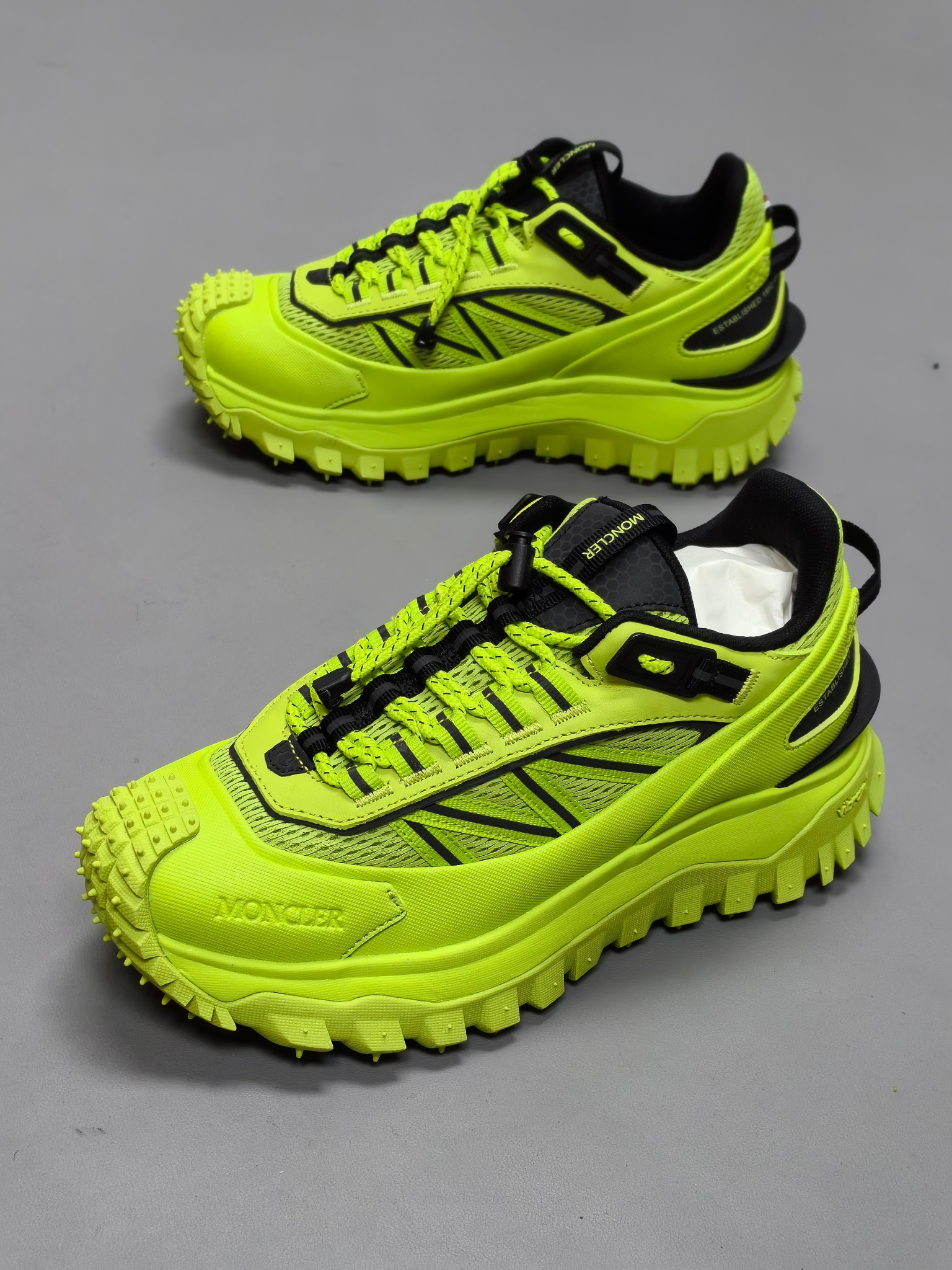 Moncler Trailgrip GTX Hiking Sneakers Neon Green
