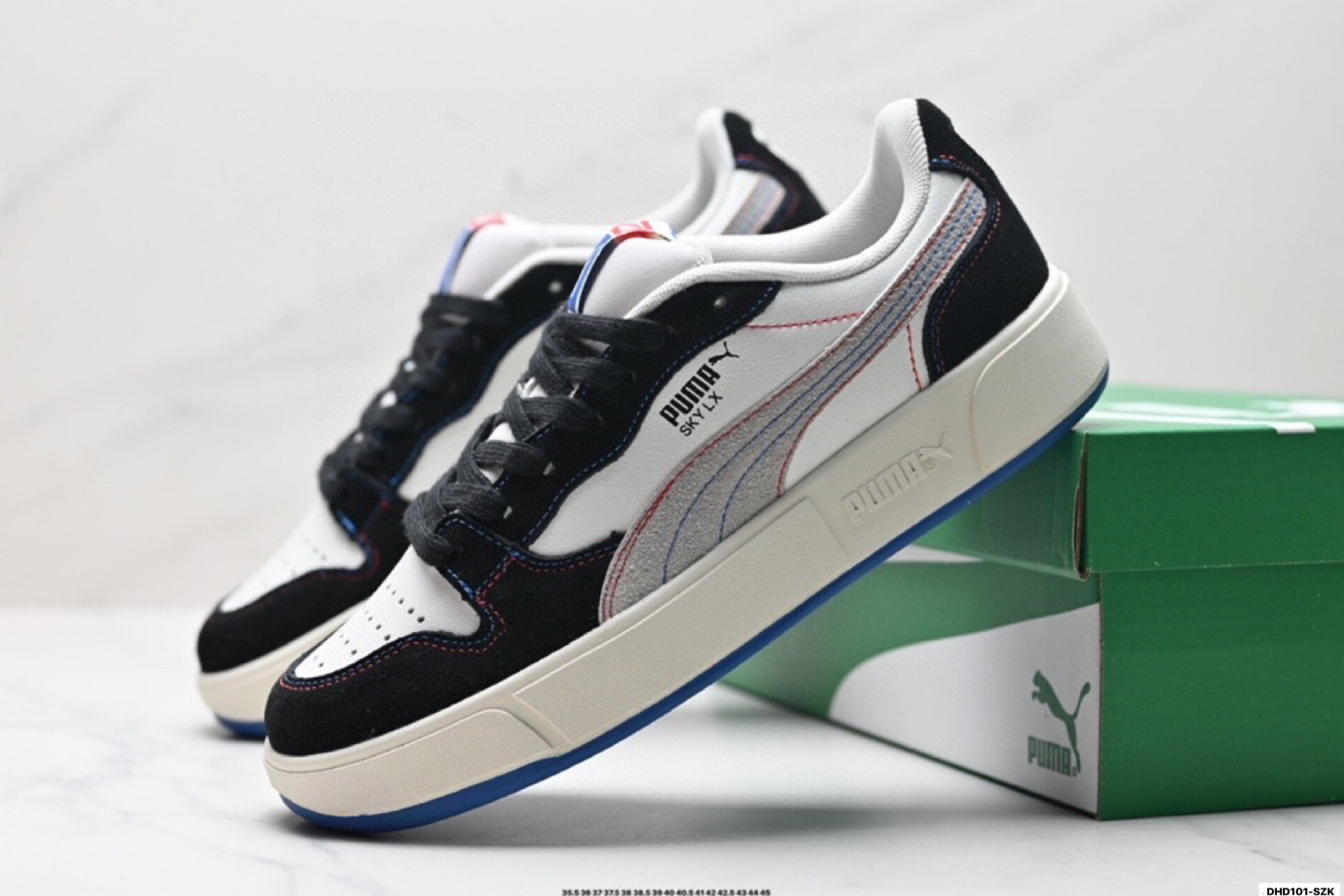 Puma Sky LX Court Low Sneakers White/Black/Blue