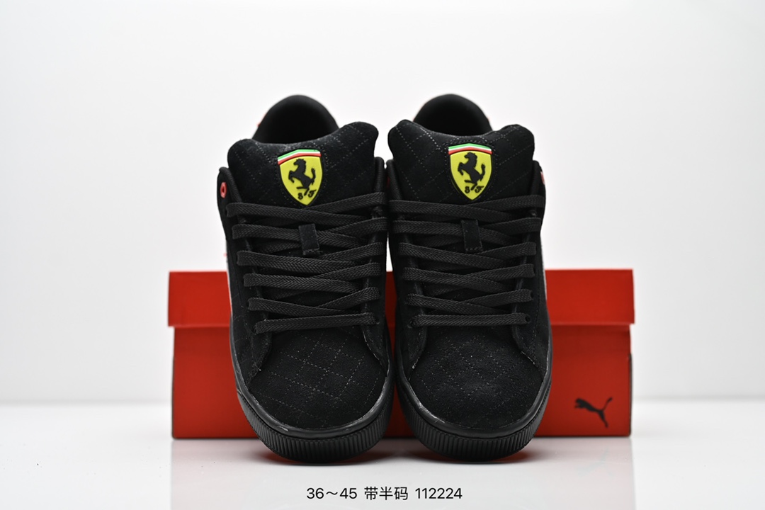 Puma Suede XL Casual Skate Shoes Black/Red/White