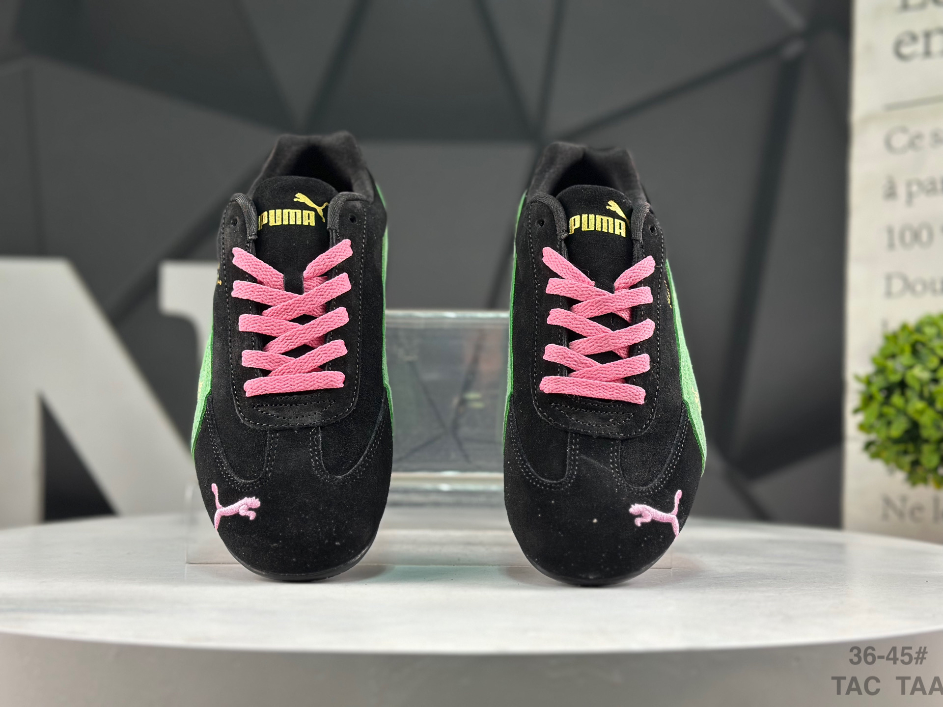 Puma Speed OG Casual Sneakers Black/Green/Pink