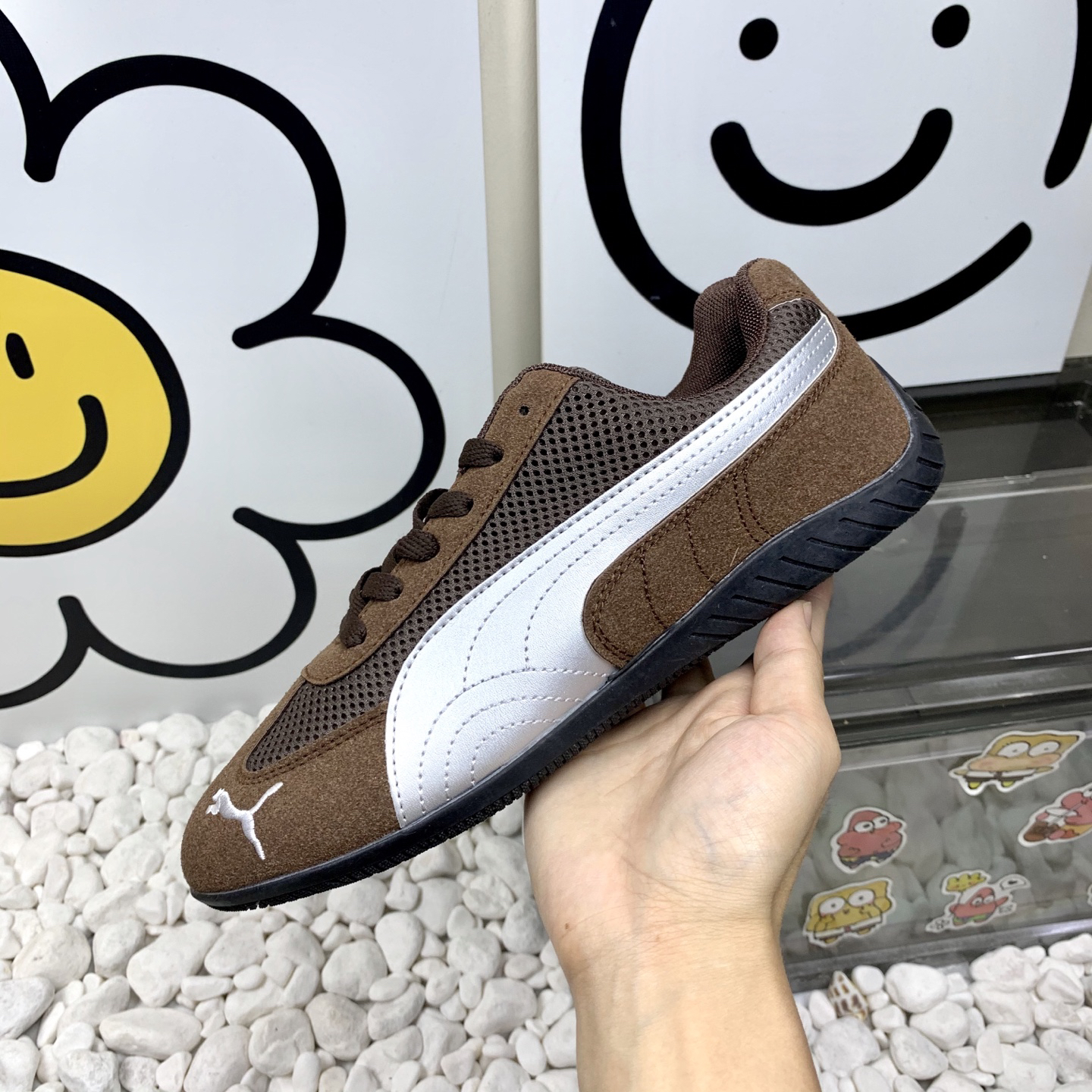 Puma Mesh Low-Top Sneakers Dark Brown
