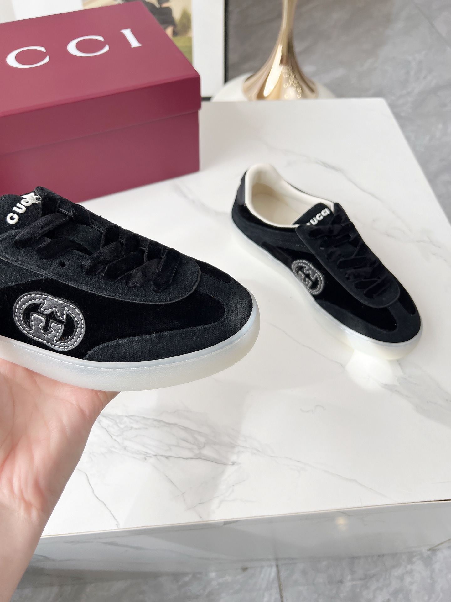 Gucci GG Logo Trainer Sneakers Black