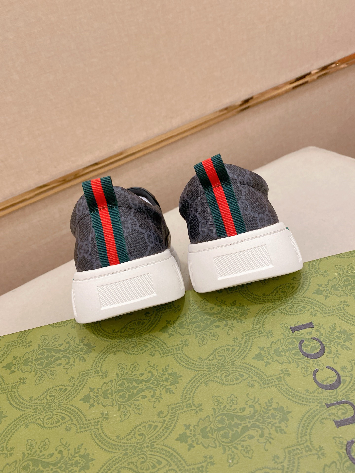 Gucci GG Canvas Slip-On Sneakers Grey