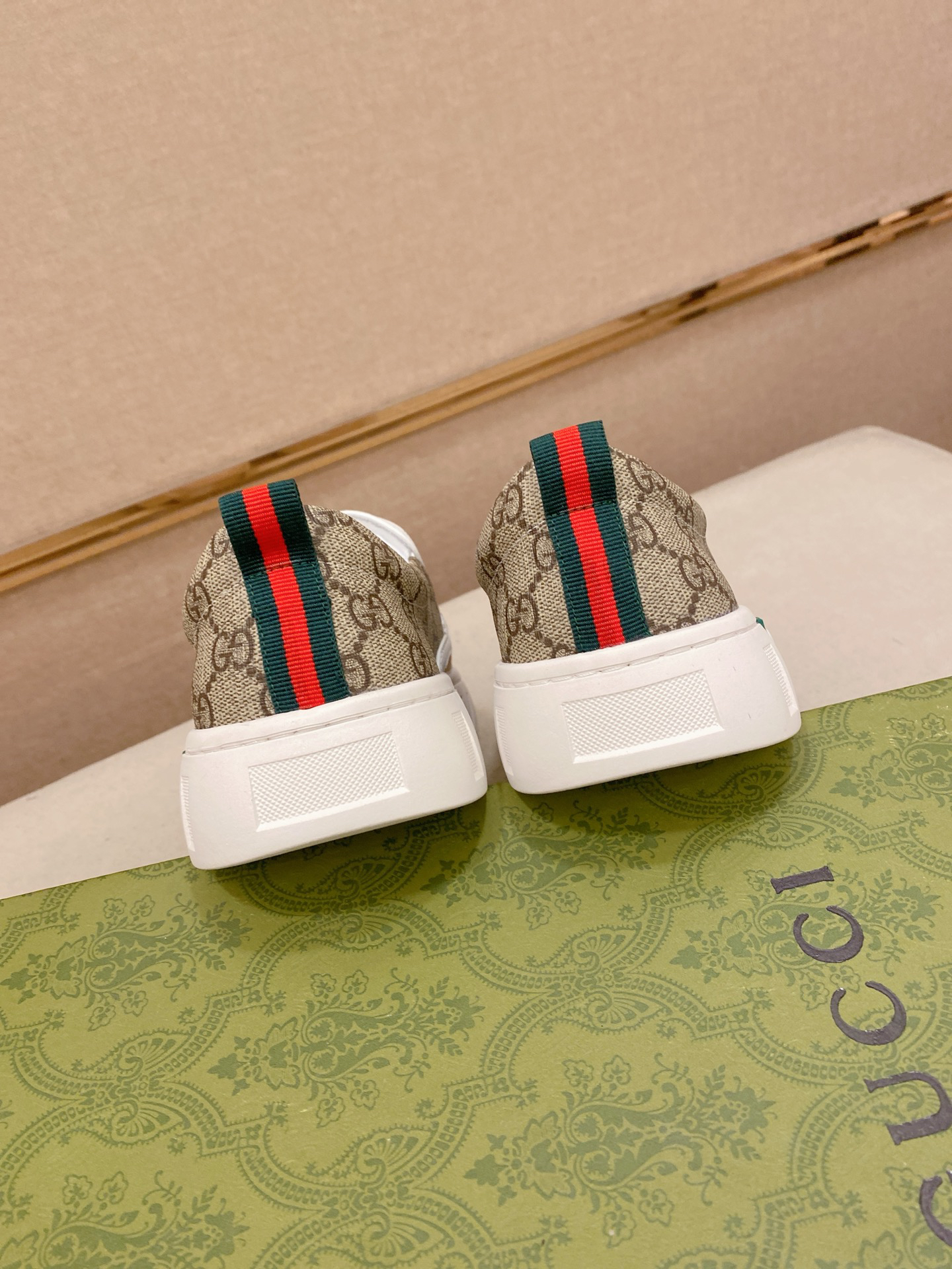 Gucci GG Slip-On Sneakers Khaki