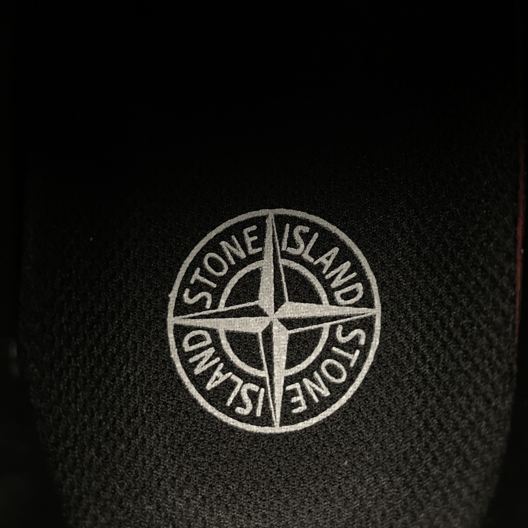 Stone Island Grime Panelled Mesh Sneakers White/Black
