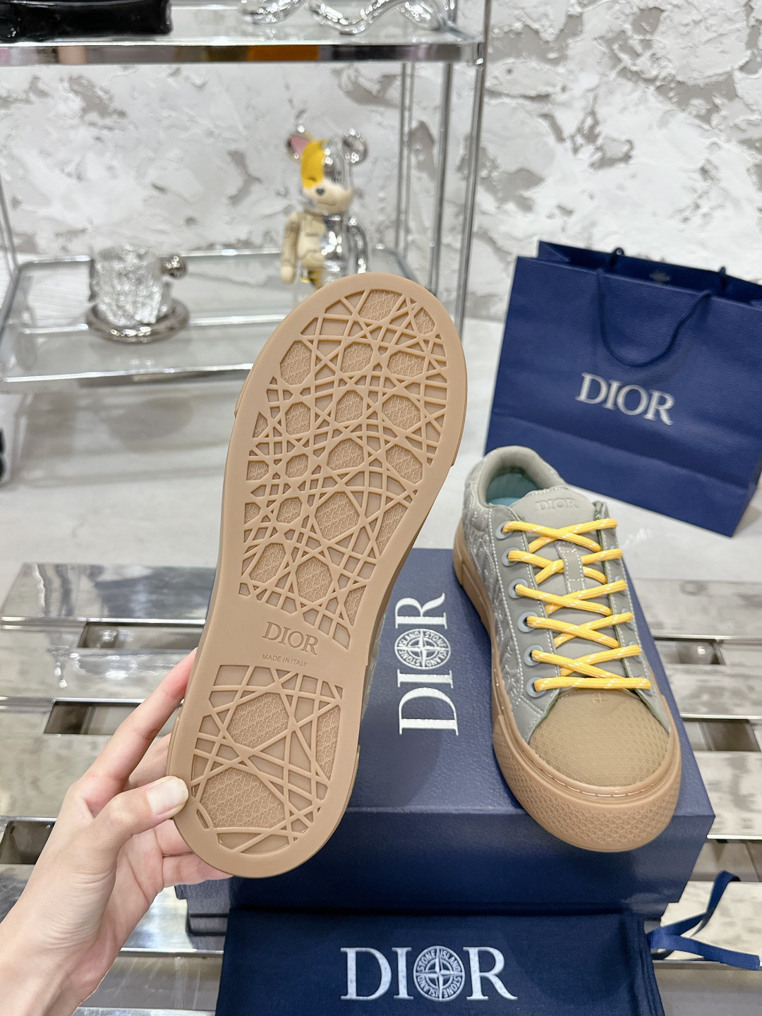 Dior B33 x Stone Island Sneakers Grey
