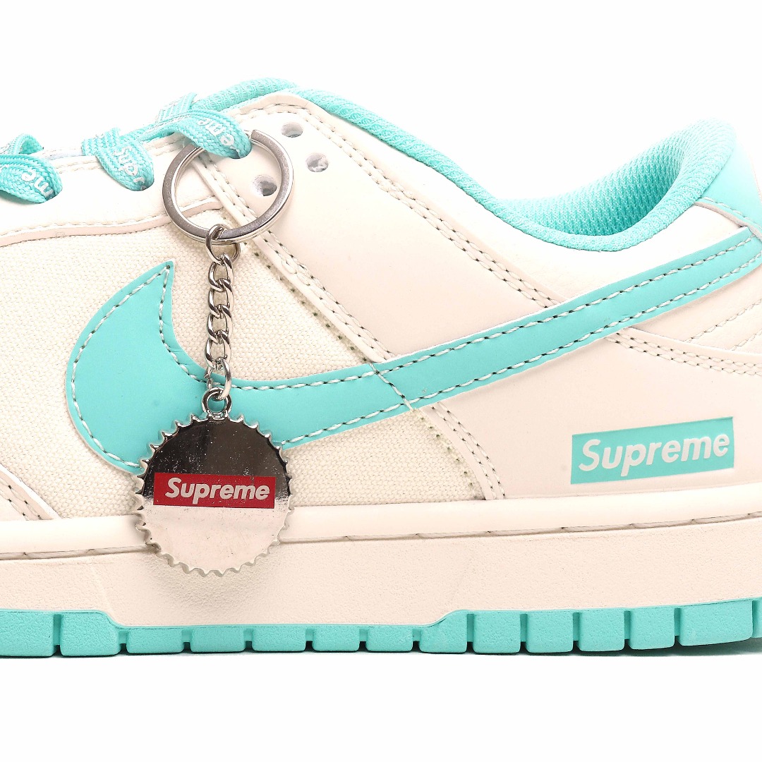 Nike SB Dunk Low Supreme Canvas White/Tiffany Blue