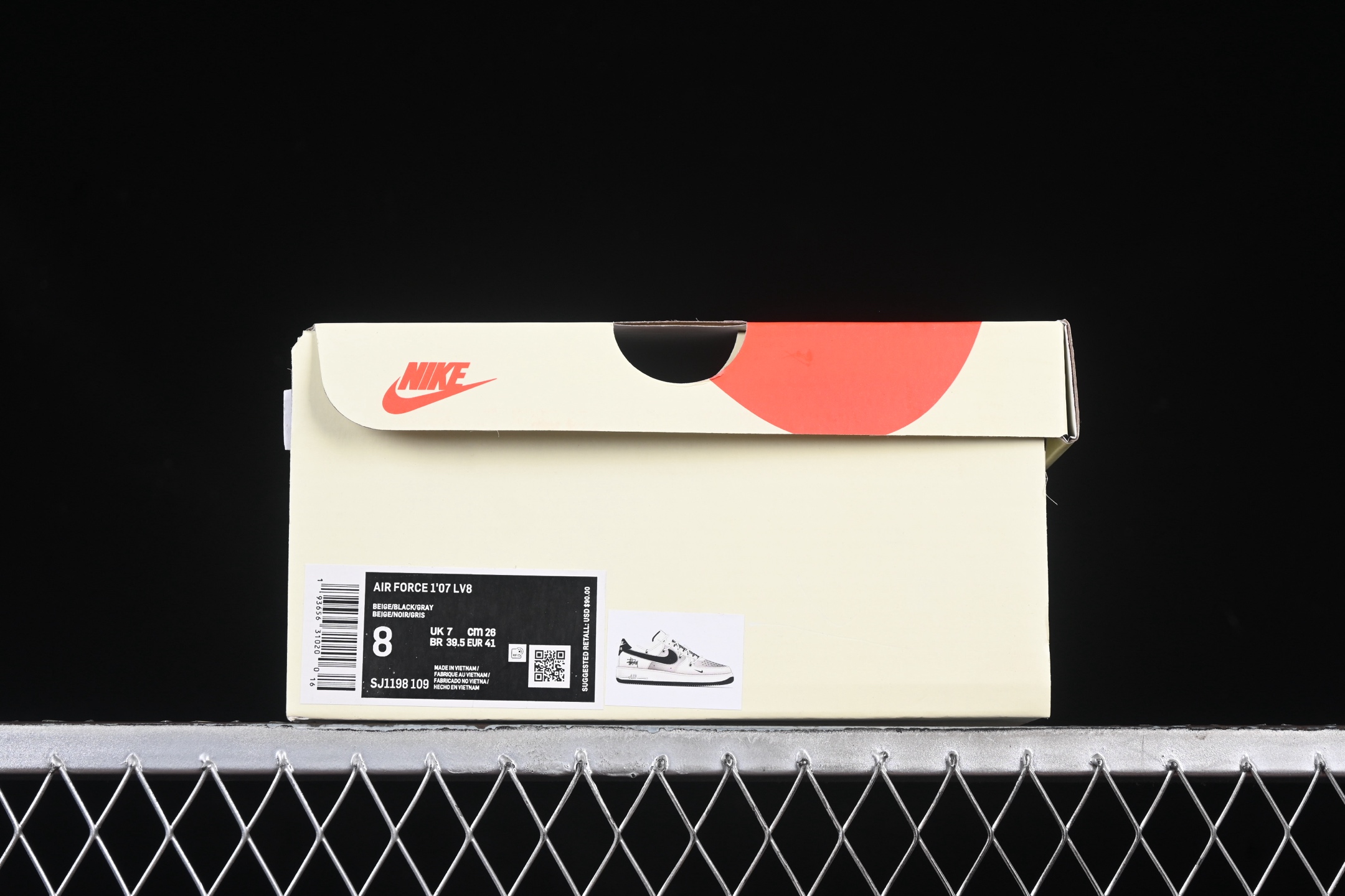 Nike Air Force 1 Low x Stussy Sneakers Beige/Black/Gray