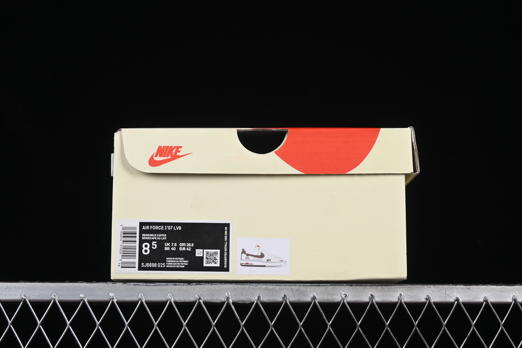 Nike Air Force 1 '07 Low Stussy Collab Sneakers Beige/Brown