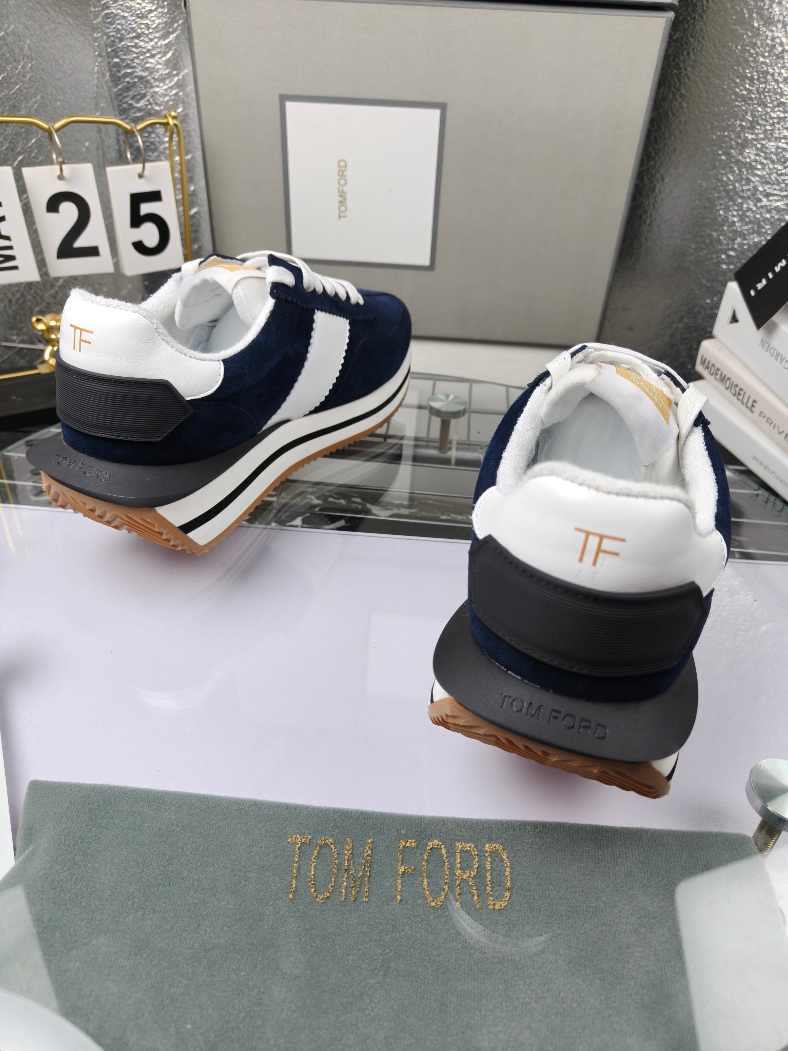 Tom Ford Retro Runner Sneakers Navy