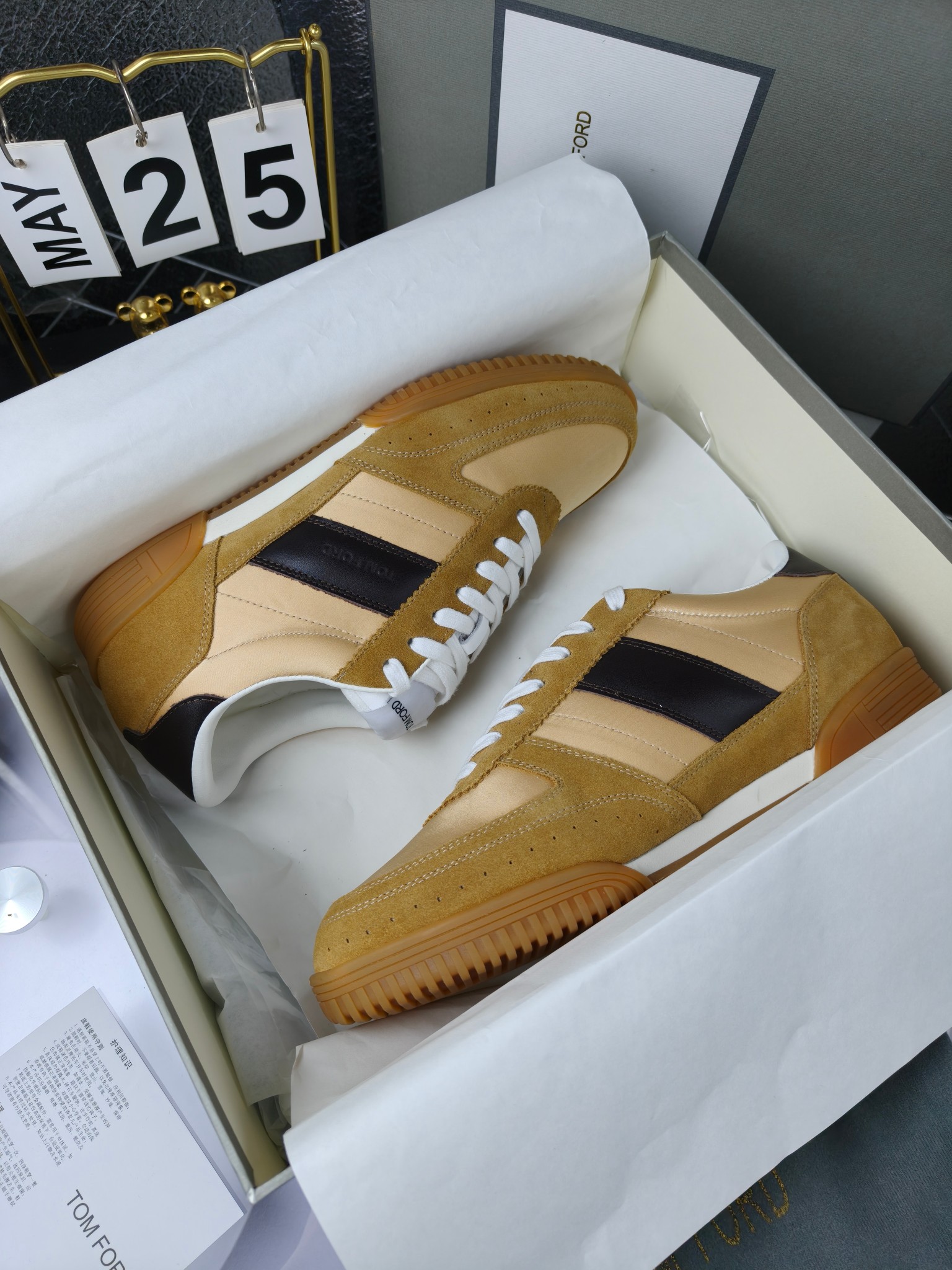 Tom Ford Low-Top Sneakers Beige Brown