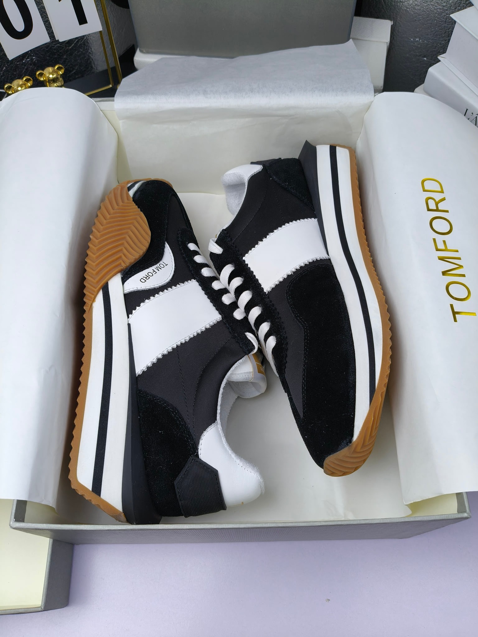Tom Ford Retro Lift Sneakers Black/White