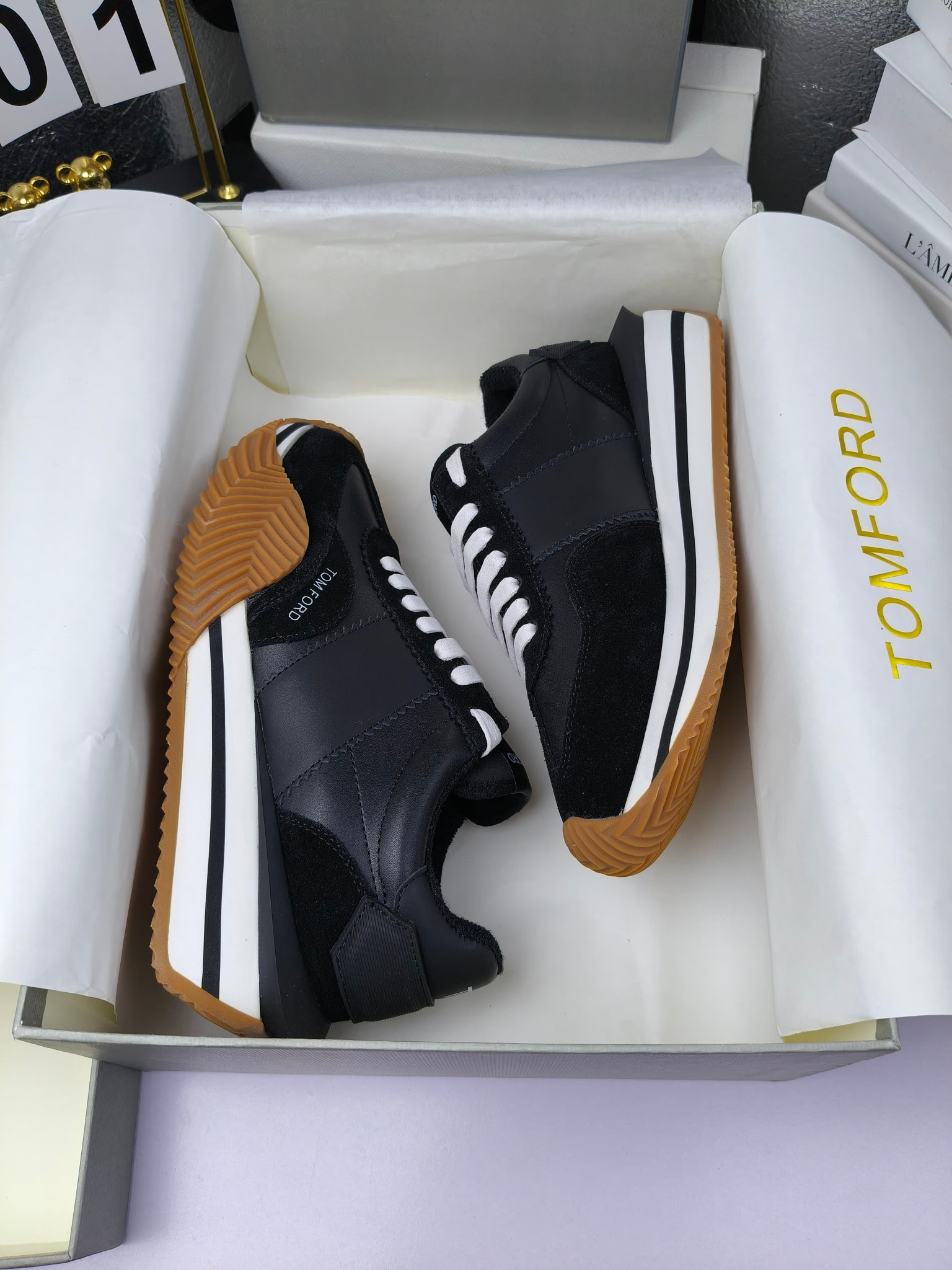 Tom Ford Retro Lift Sneakers Black