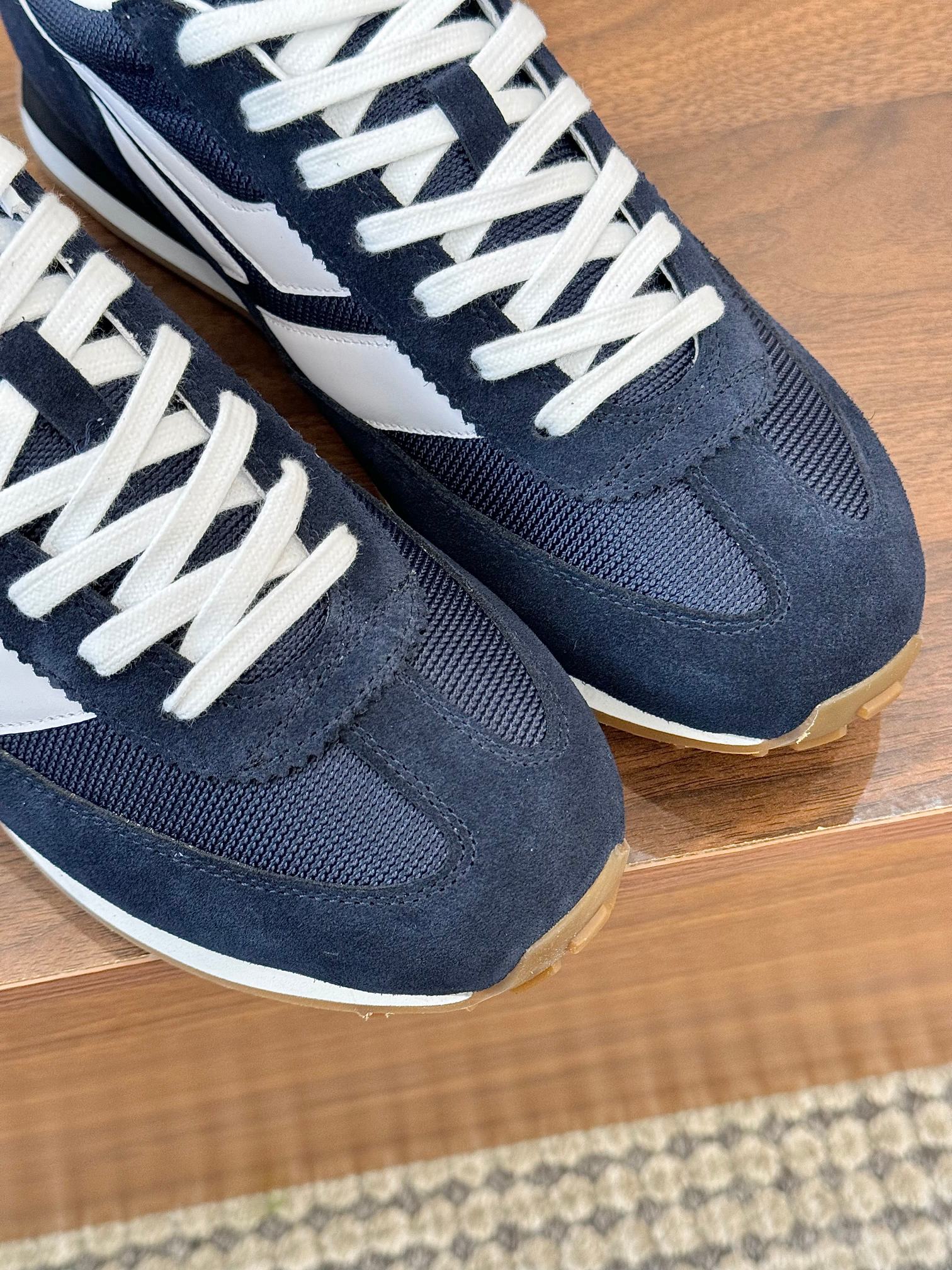 Tom Ford Retro Low-Top Sneakers Navy
