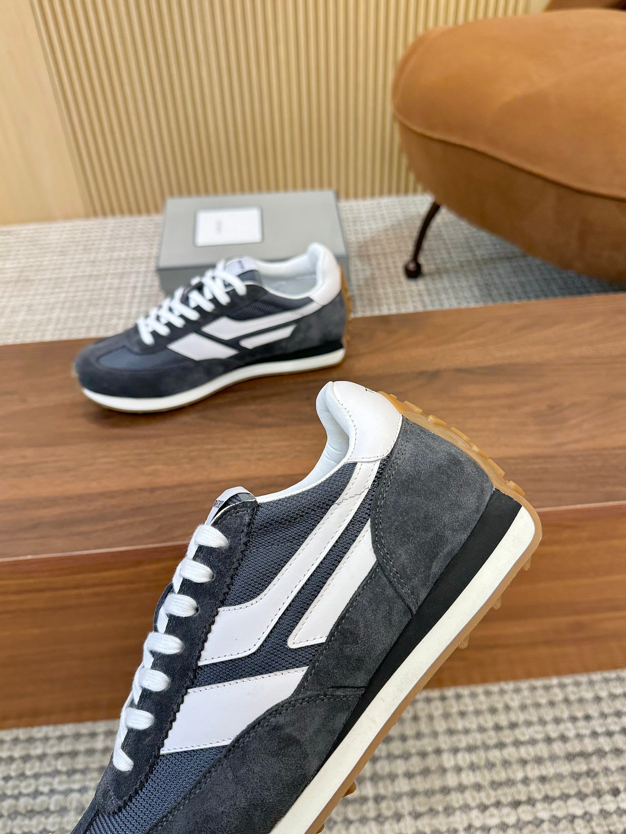 Tom Ford Retro Low-Top Sneakers Grey