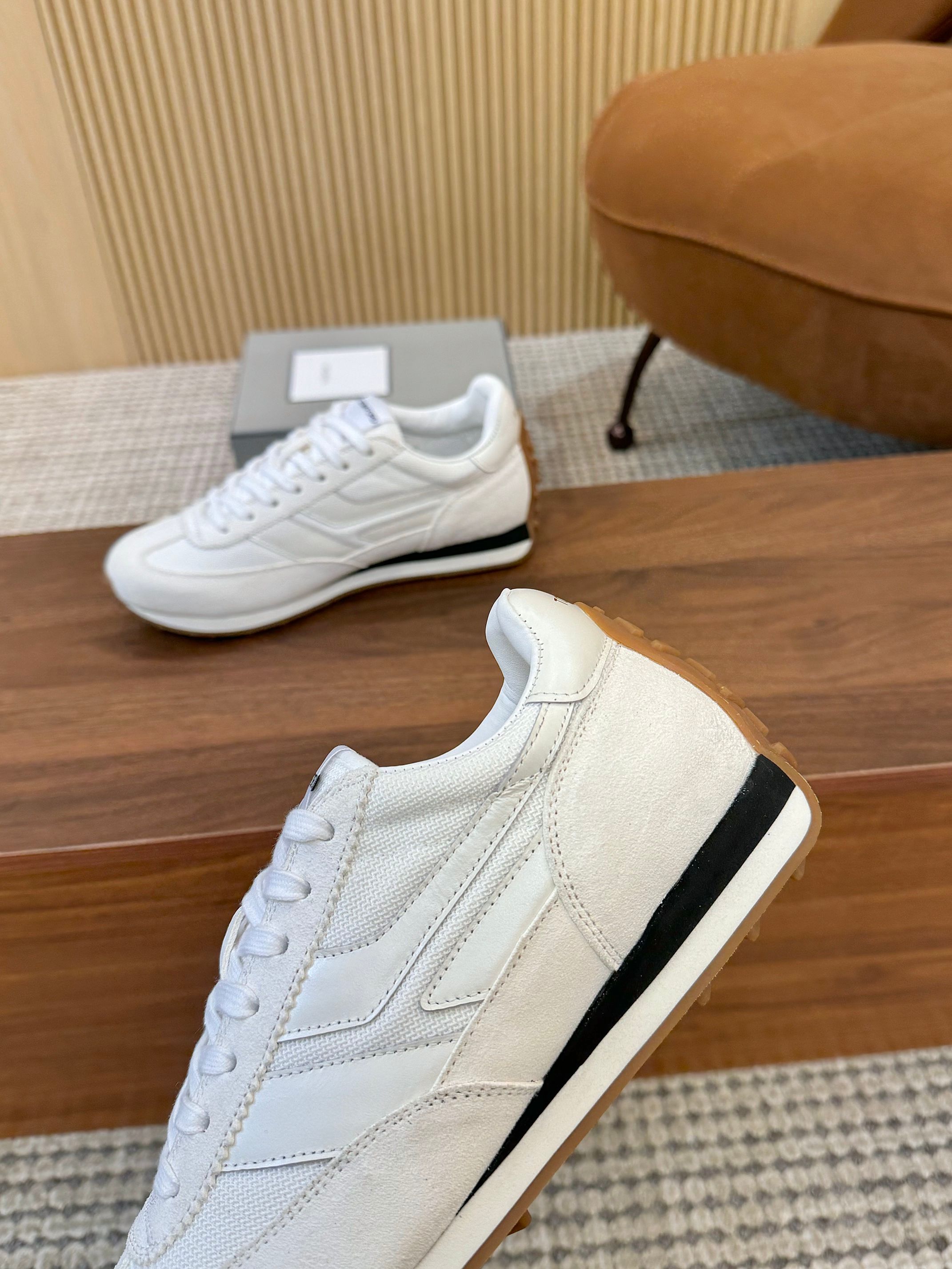 Tom Ford Retro Low-Top Sneakers White