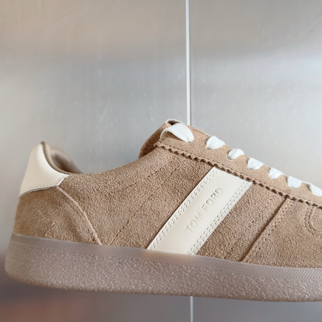 Tom Ford Terence Suede Sneakers Khaki/White