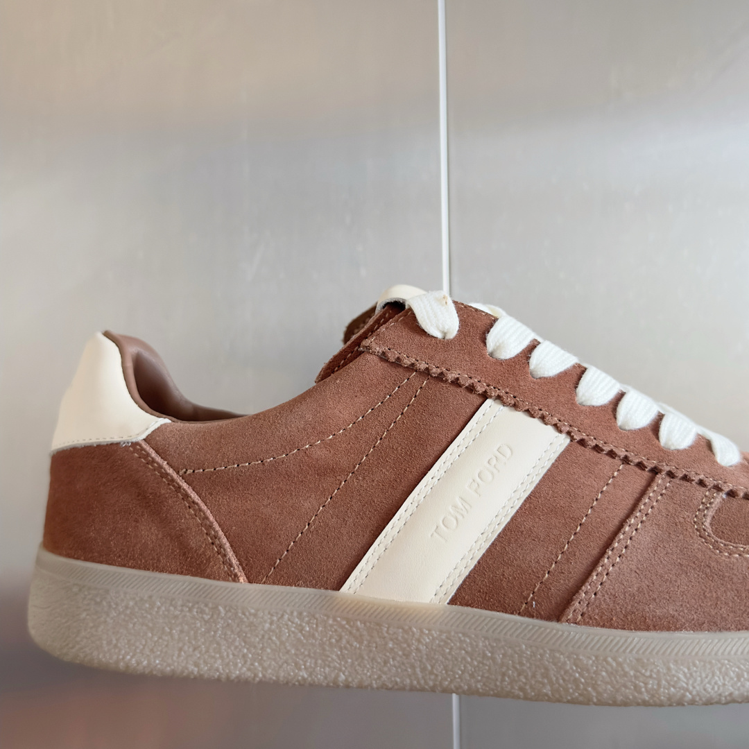 Tom Ford Terence Suede Trainers Brown/White