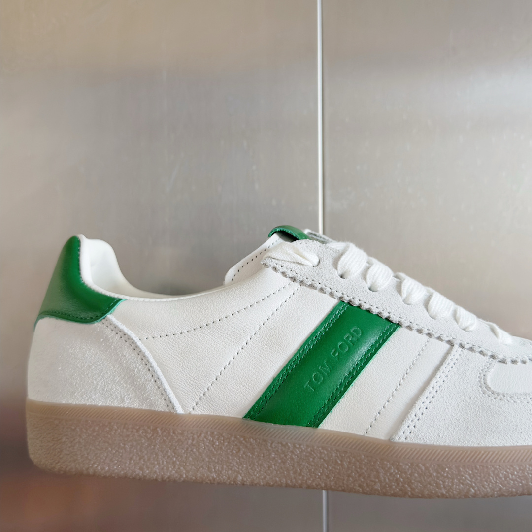 Tom Ford Terence Suede Sneakers White/Green
