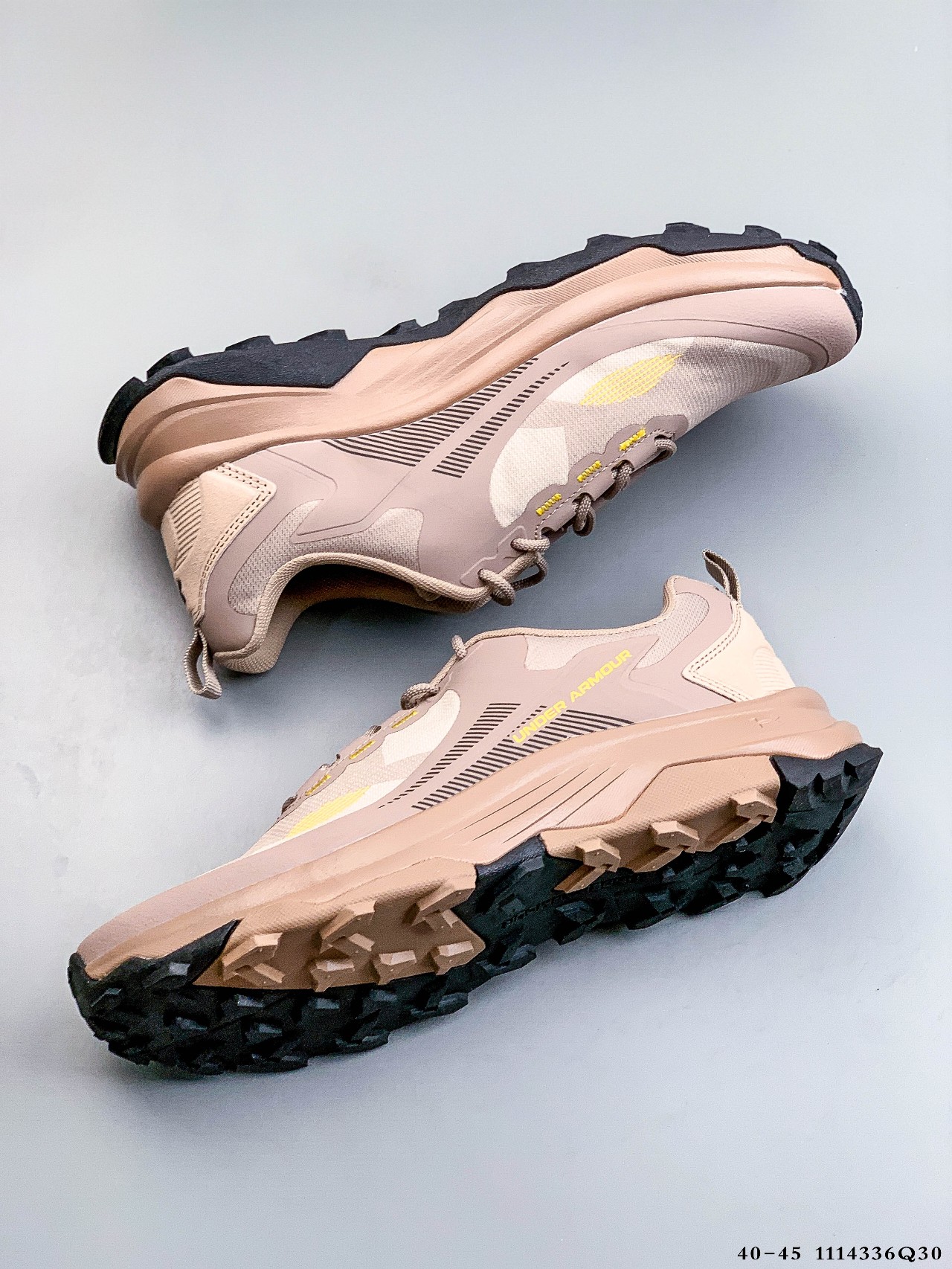 Under Armour Trail Running Shoes Cushioned Grip Khaki