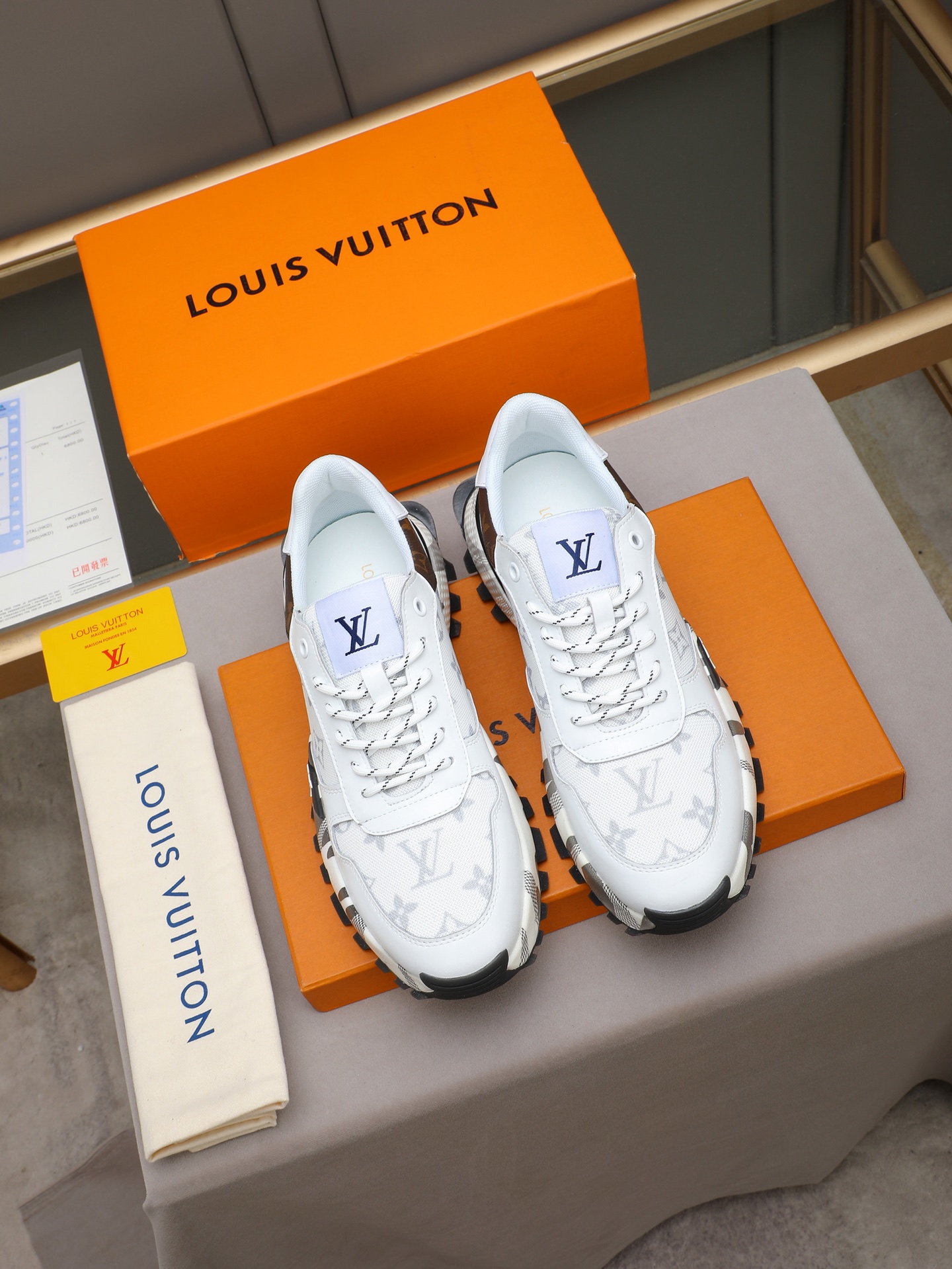 Louis Vuitton Monogram Mesh Runner Sneakers White/Gray