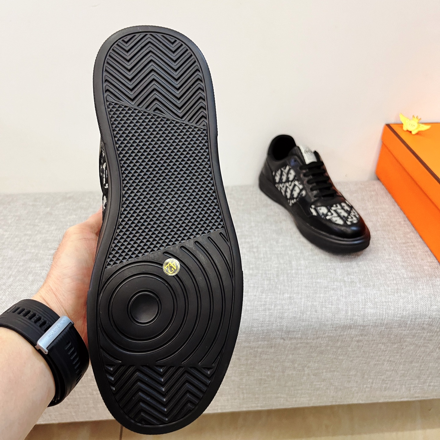 Dior Monogram Low-Top Sneakers Black