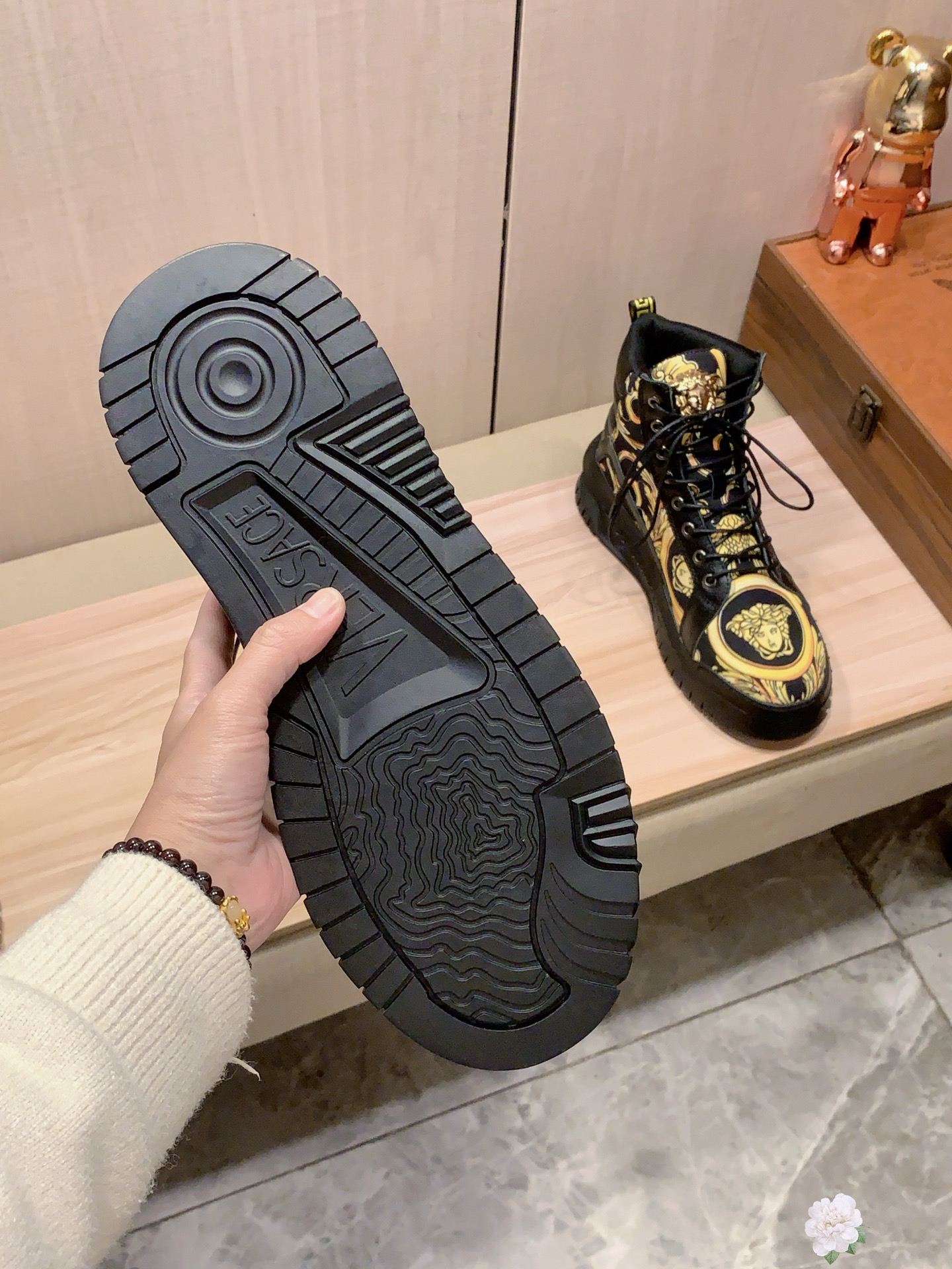 Versace Baroque High-Top Sneakers Multicolor