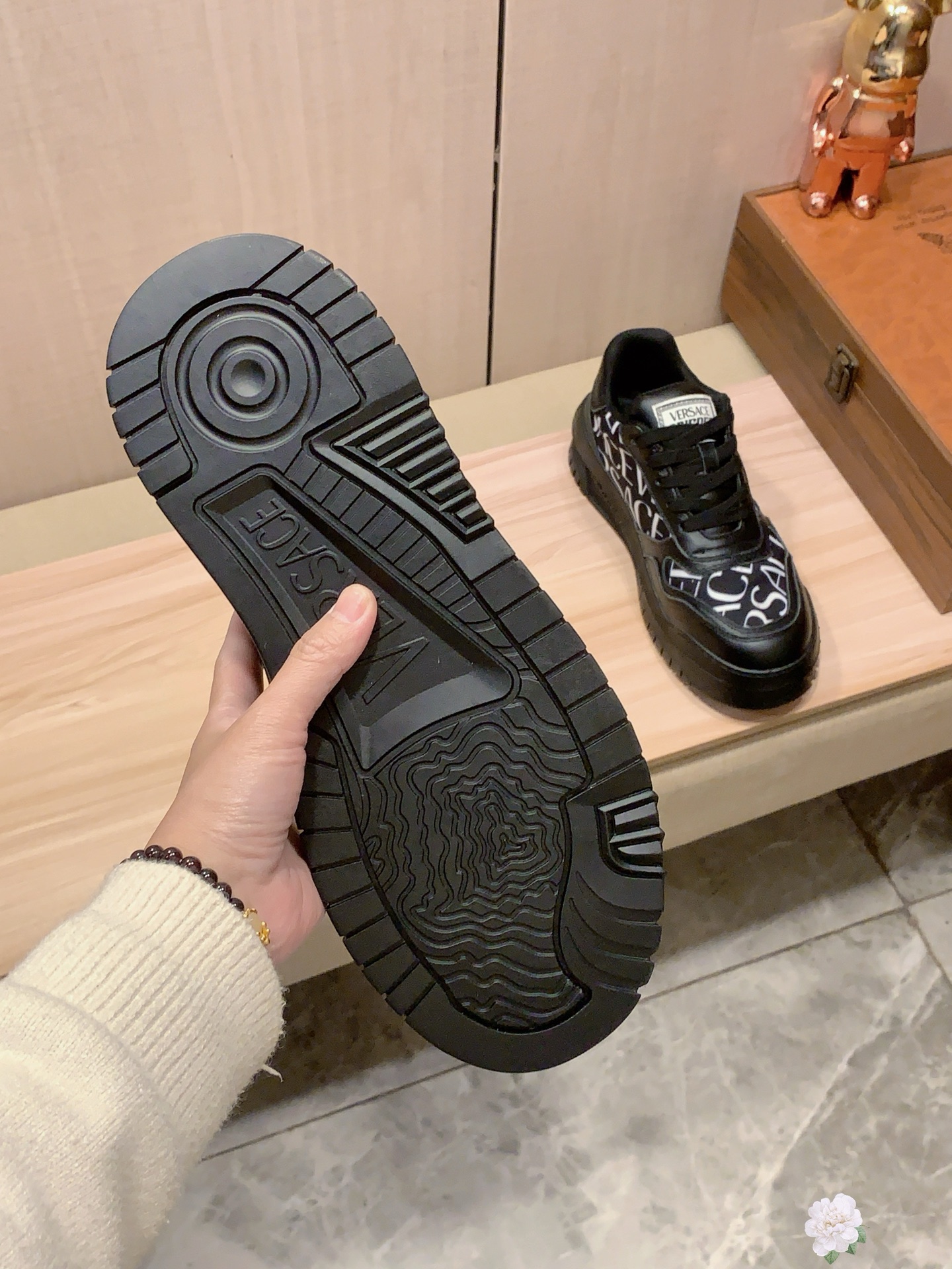 Versace Logo Print Sneakers Multicolor
