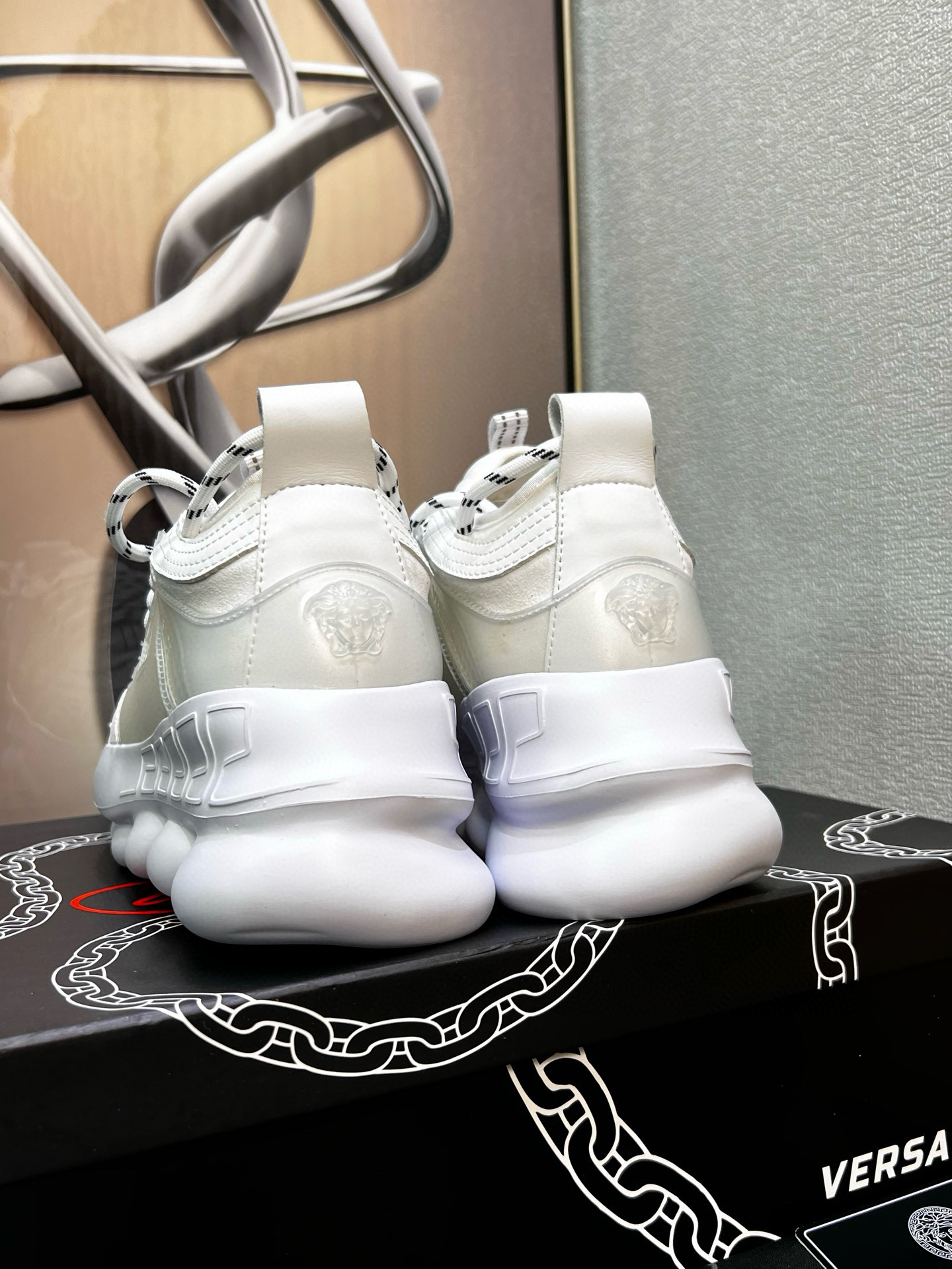 Versace Chunky Mesh Sneakers White