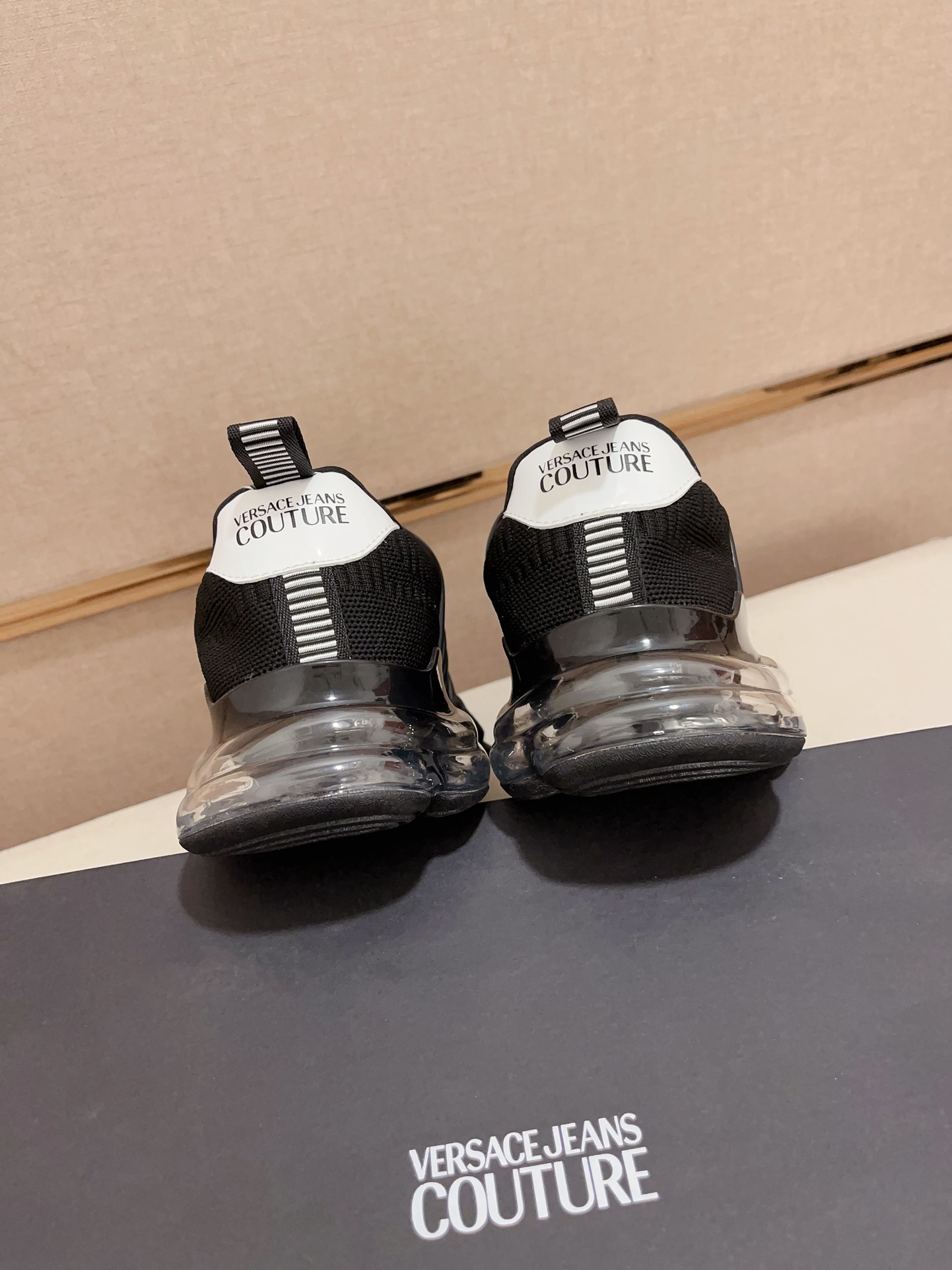 Versace Knit Cushion Sneakers Black