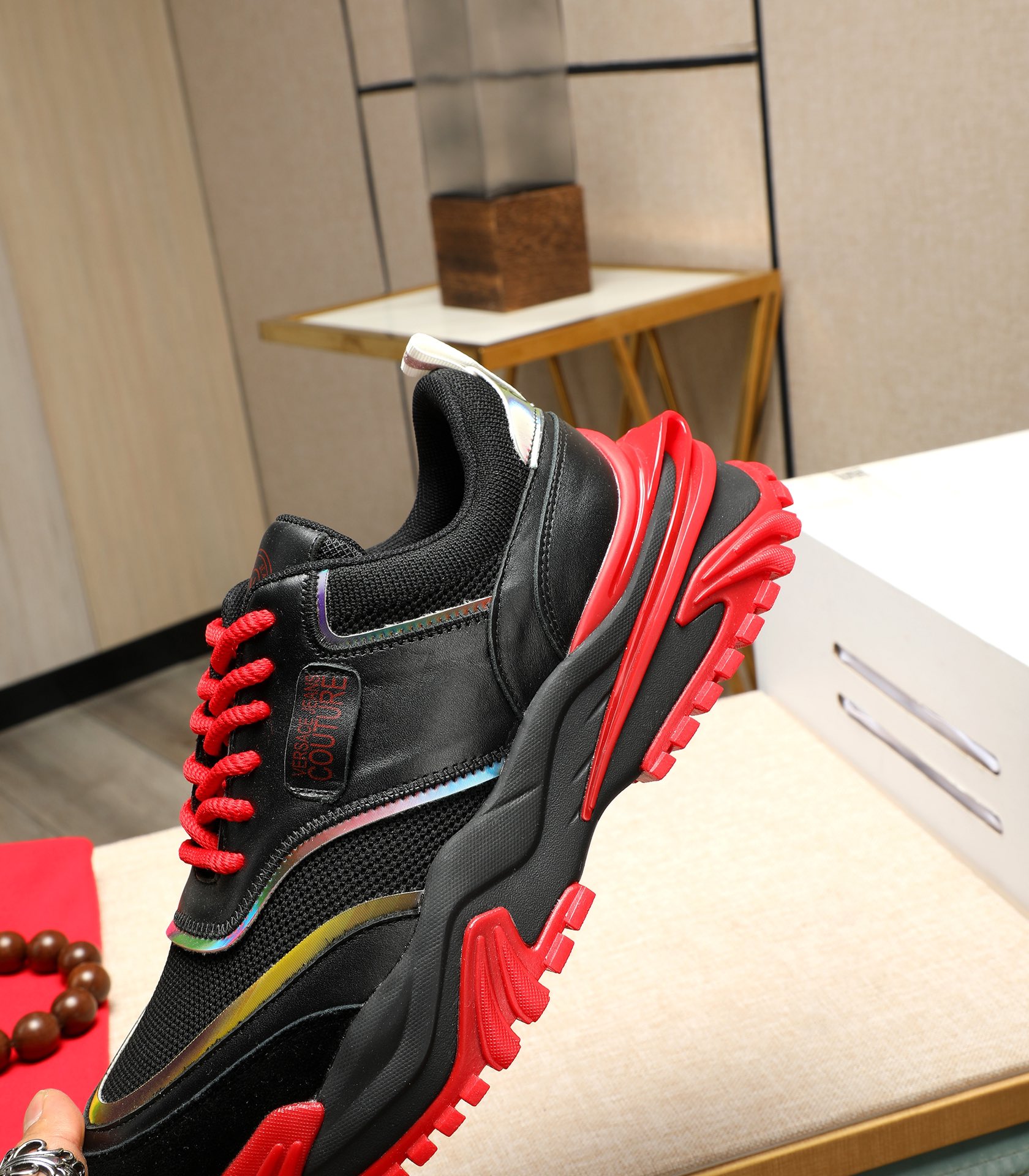 Versace Couture Chunky Sneakers Black/Red