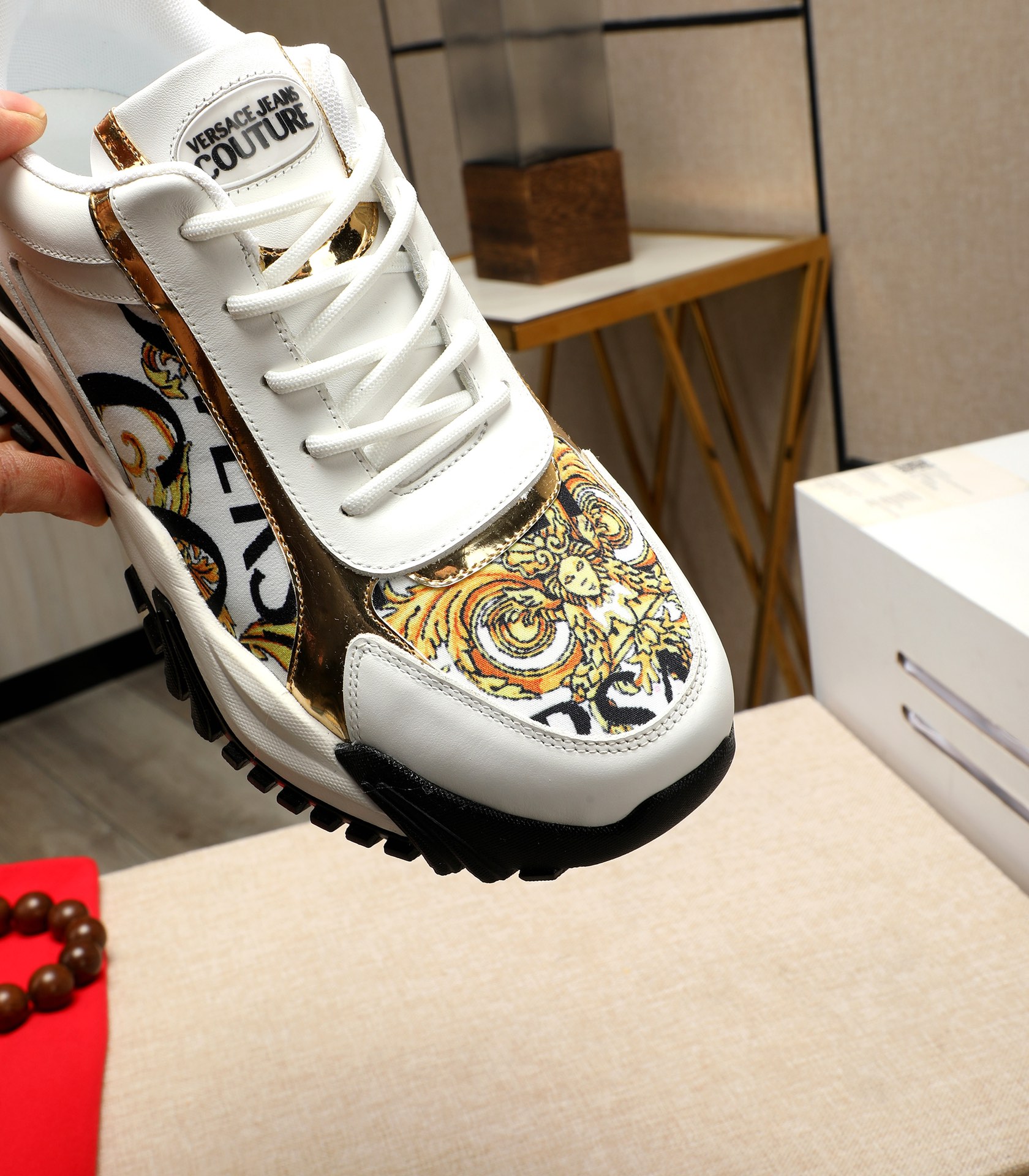 Versace Jeans Couture Chunky Sneakers White/Gold