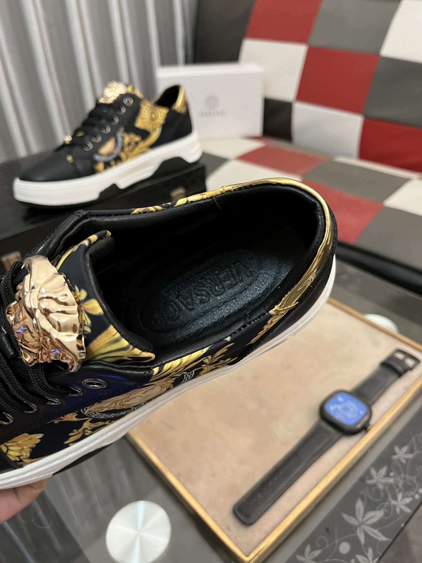 Versace Medusa Baroque Sneakers Black/Gold