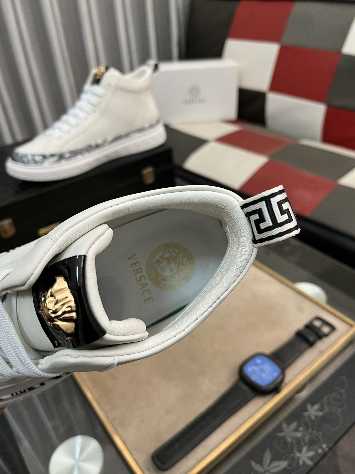 Versace Medusa High-Top Sneakers White