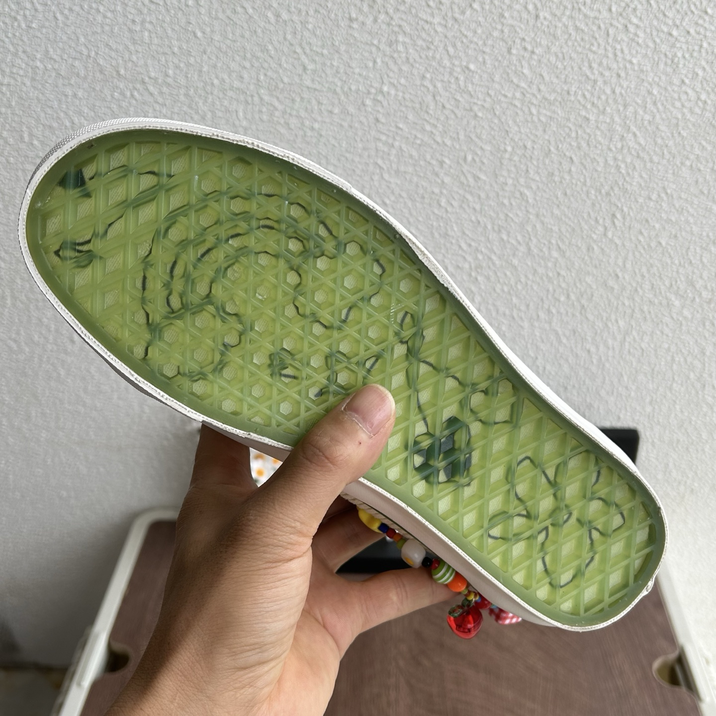 Vans Premium Old Skool Corduroy Beaded Low-Top Sneakers Green