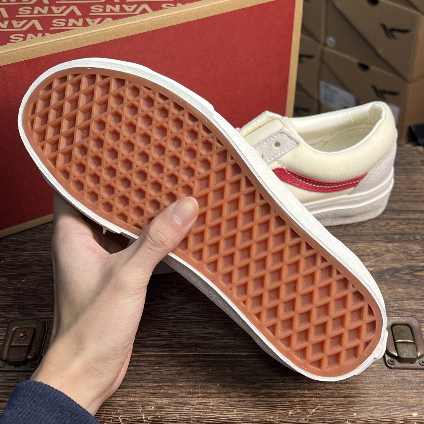 Vans Old Skool 36 Classic Skate Shoes Red/Off-White