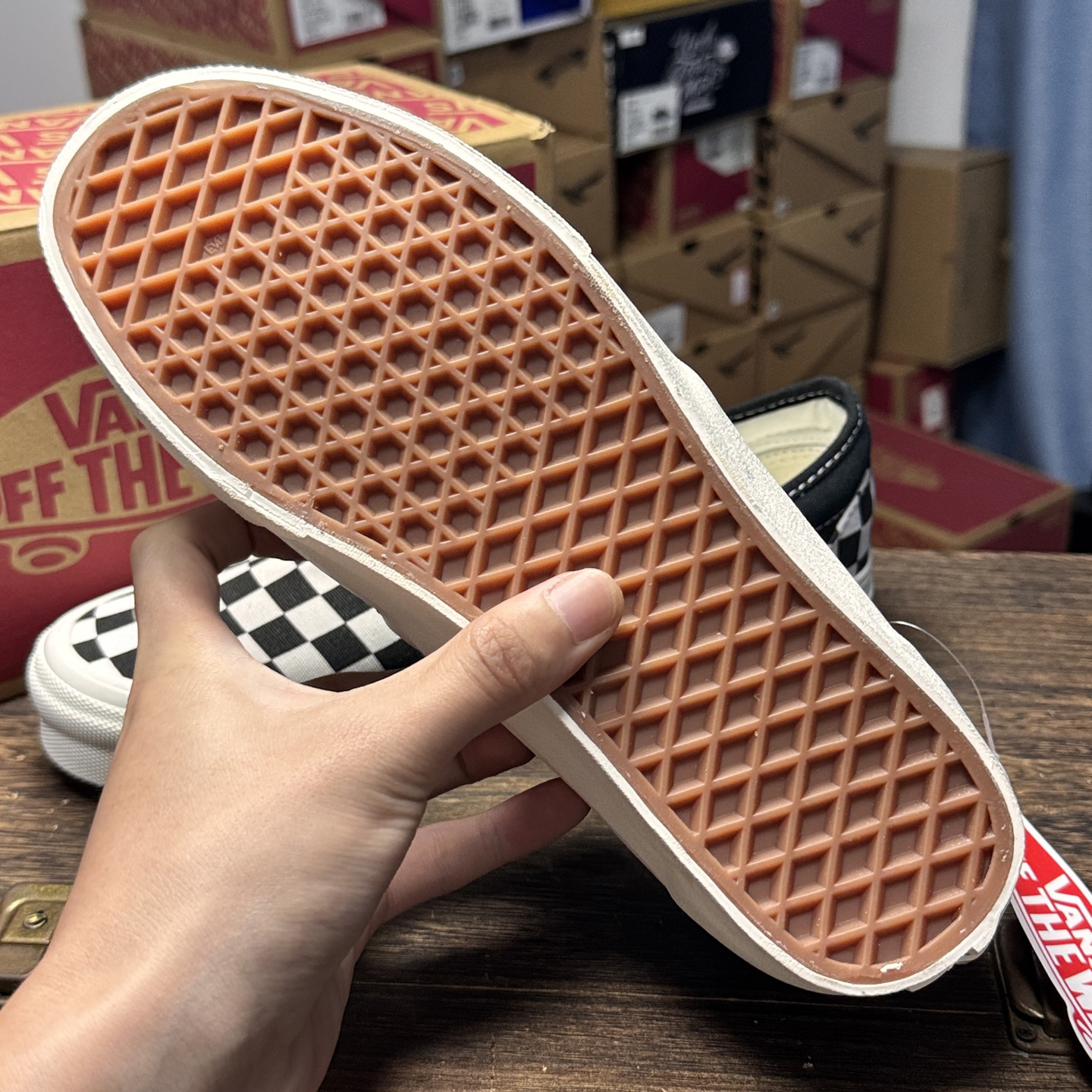 Vans Slip-On x FOG Checkerboard Shoes Black/White
