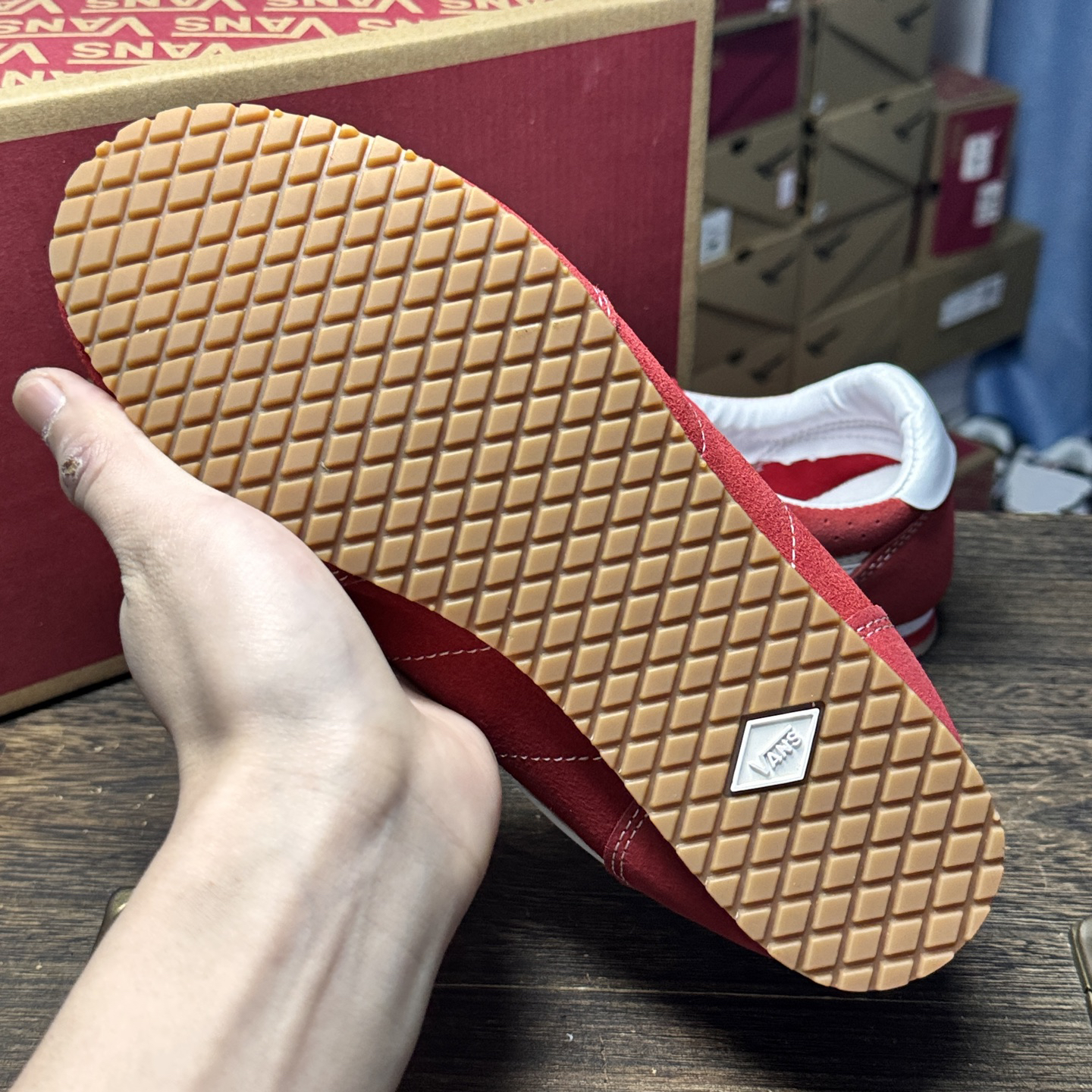 Vans Super LowPro Retro Thin Sole Sneakers Red