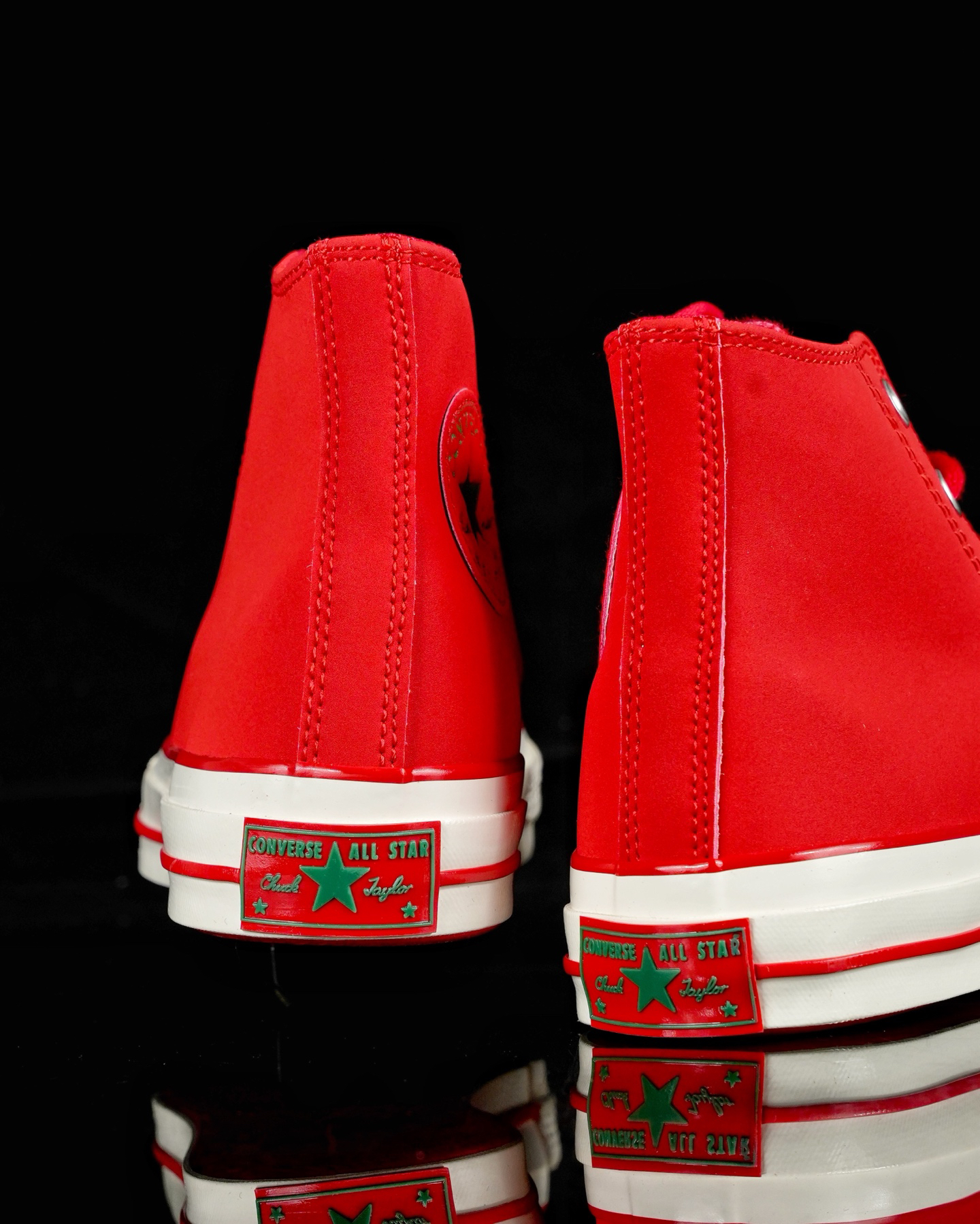 Converse Chuck 70 Christmas Suede High Tops Red