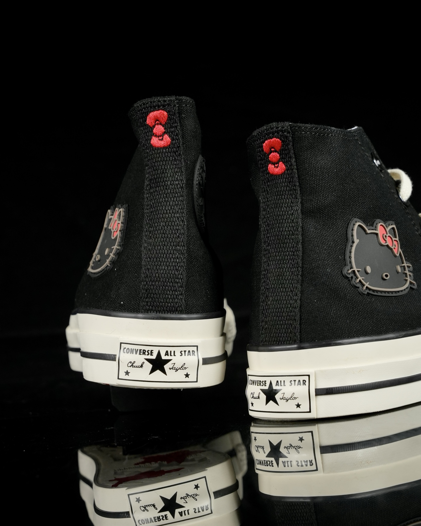 Converse x Hello Kitty Chuck 70 Hi Black Canvas Shoes - Black