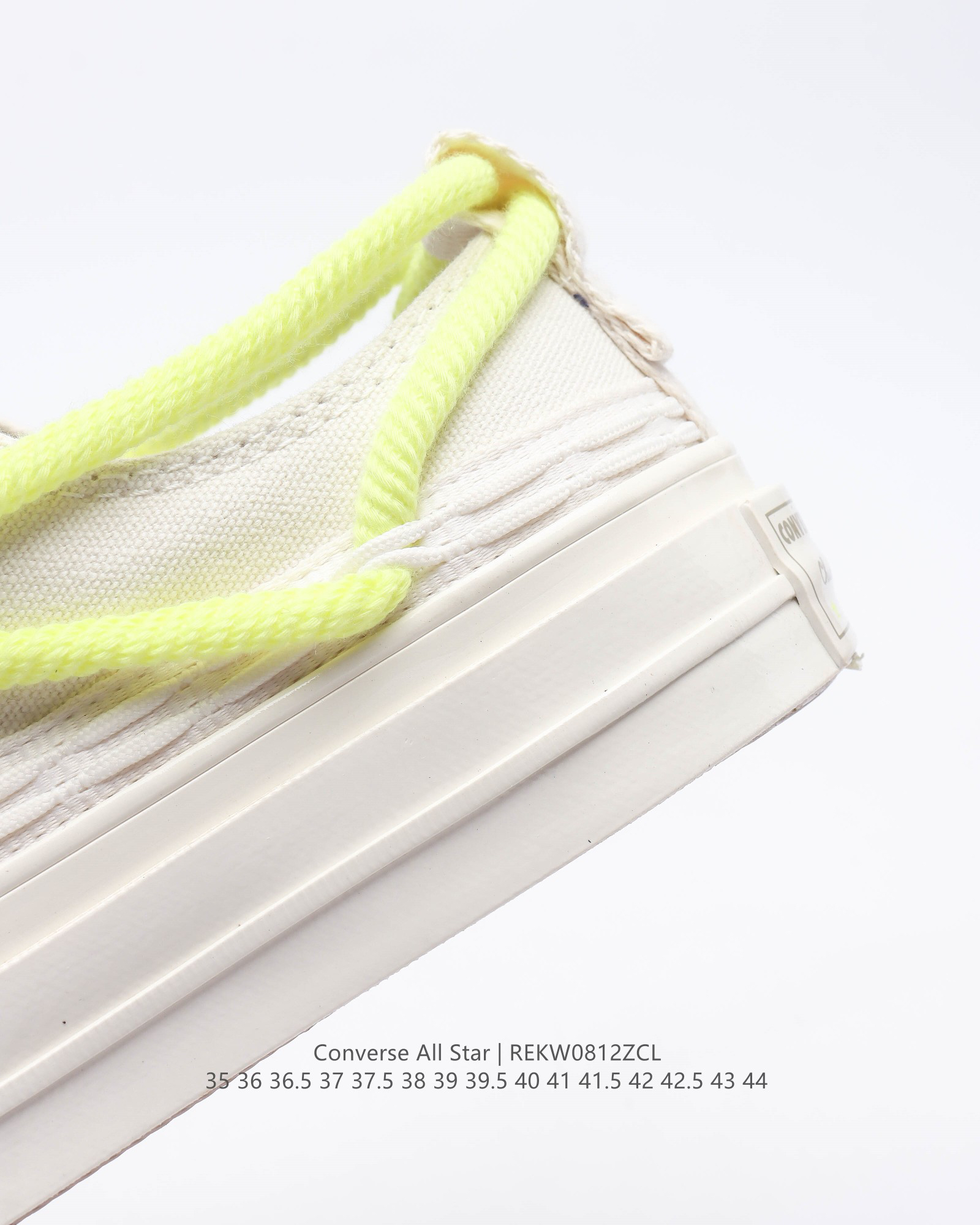 Converse Run Star Canvas Sneakers Off-White/Neon Yellow