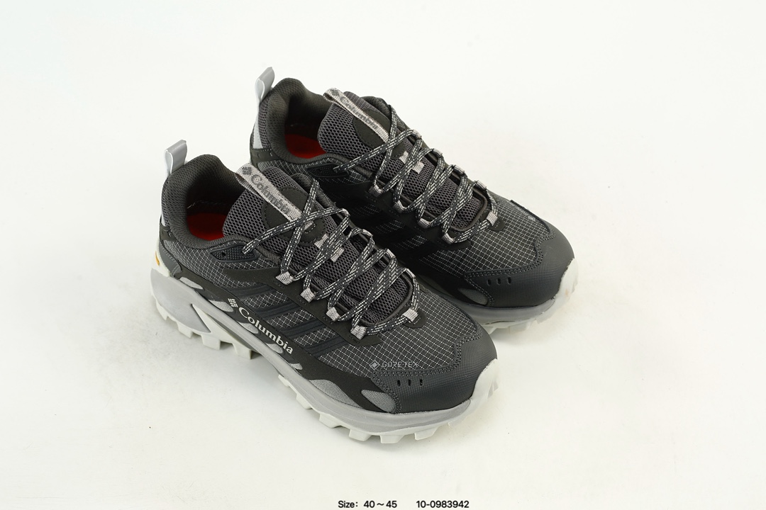 Columbia Vibram Trail Hiking Shoes Black/Grey