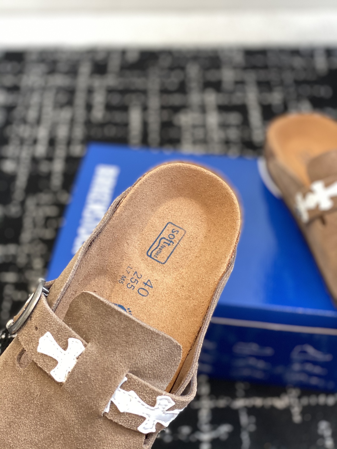 Birkenstock Suede Clog Mule Brown