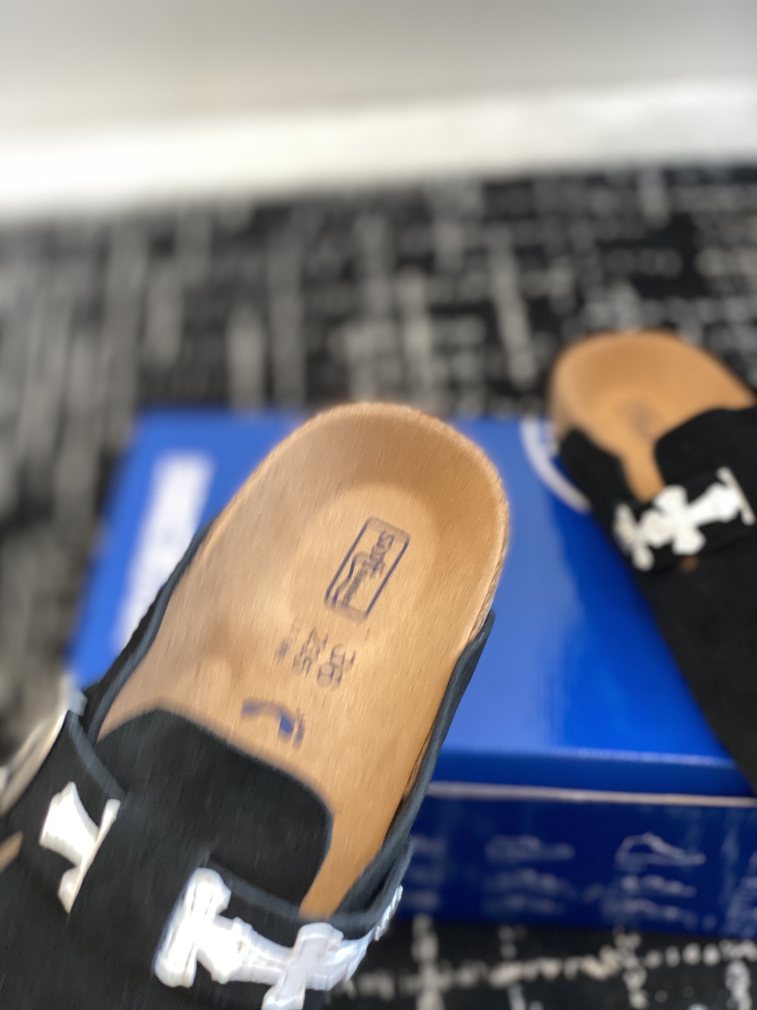 Birkenstock Chrome Hearts Clog Slides Black