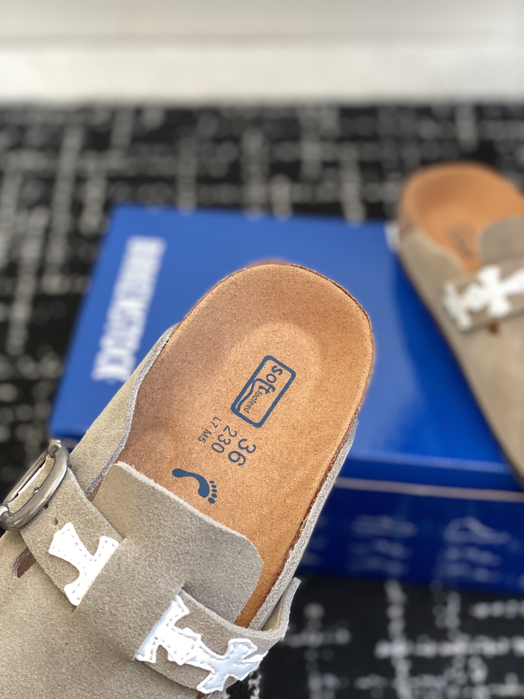 Birkenstock Suede Clog Mule Taupe
