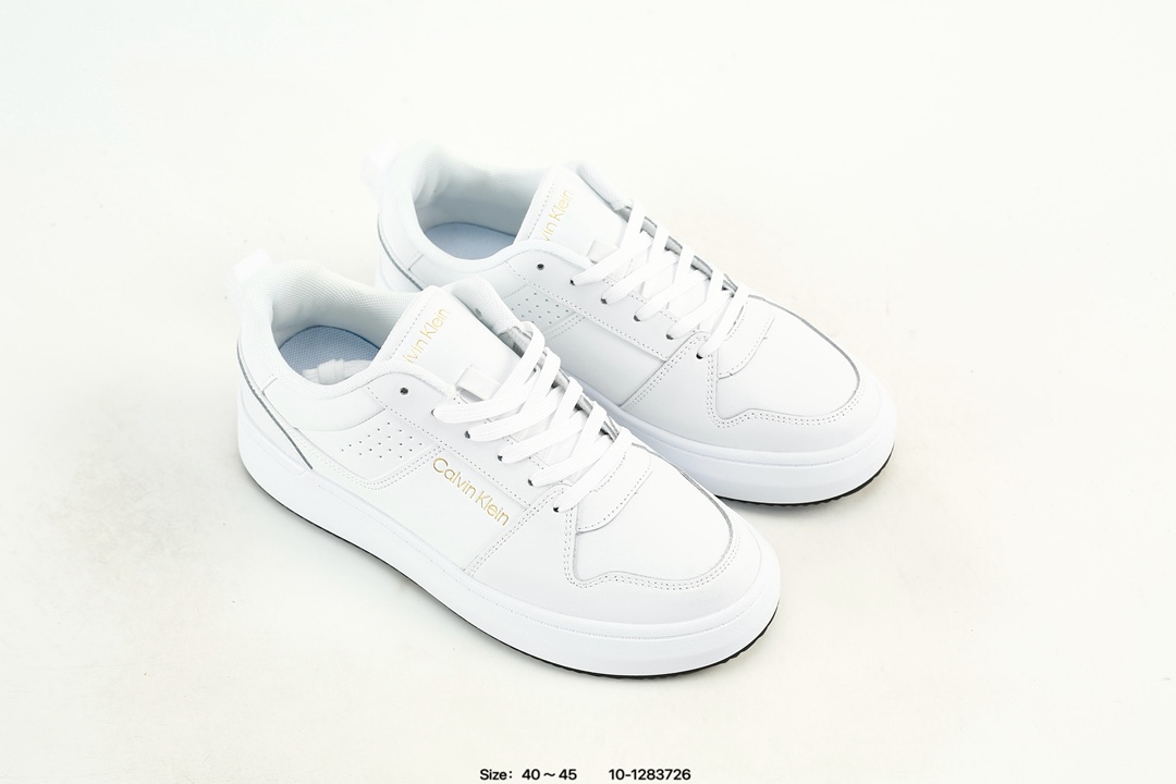 Calvin Klein Jeans Low-Top Lace-Up Sneakers White