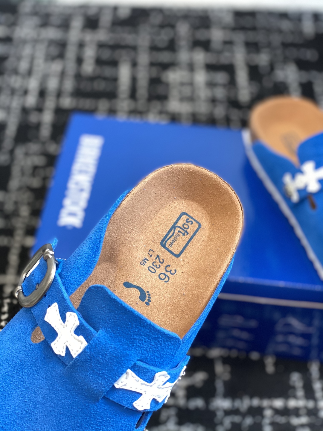 Birkenstock Suede Clogs Blue