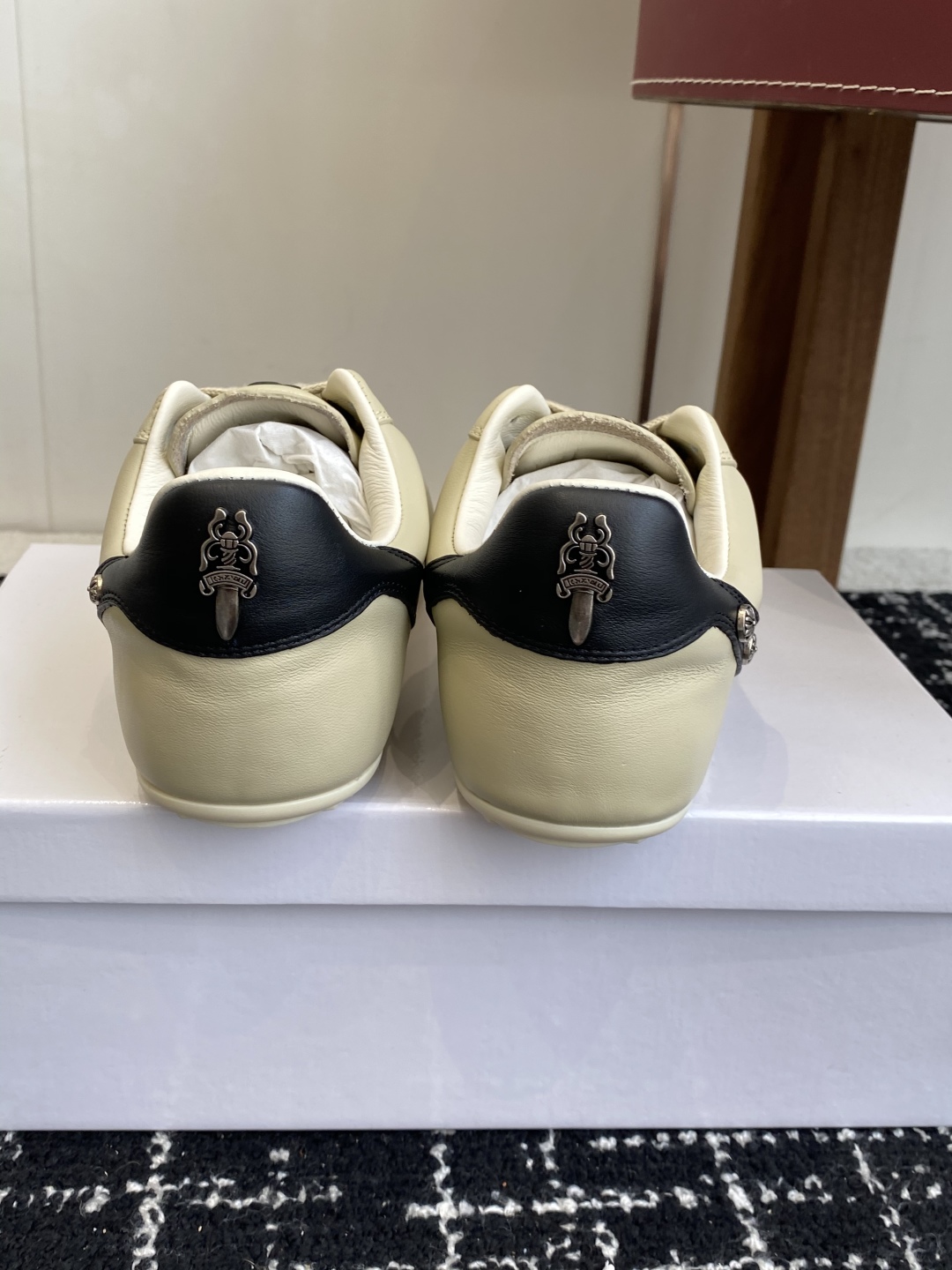 Rick Owens Retro Trainer Sneakers Cream